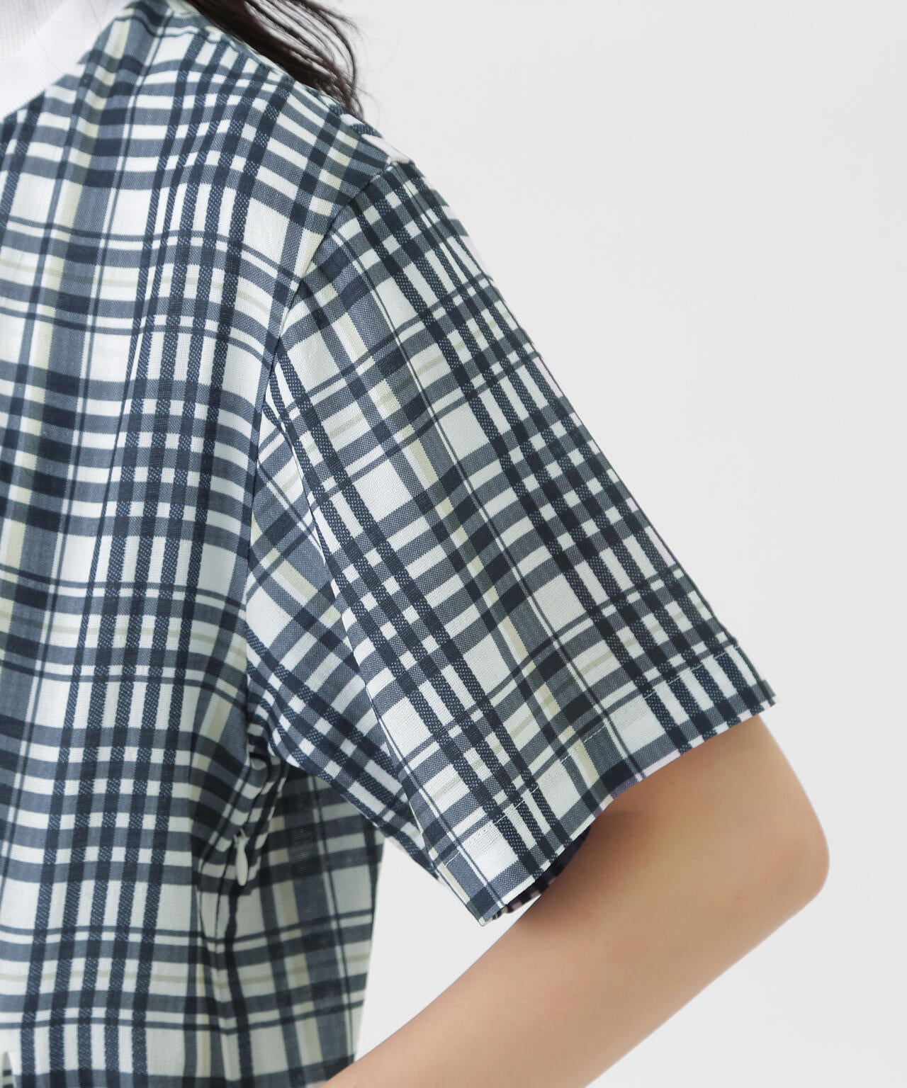4WAY高通気Woven半袖スニードTシャツ ＜チェック柄＞ (WOMENS