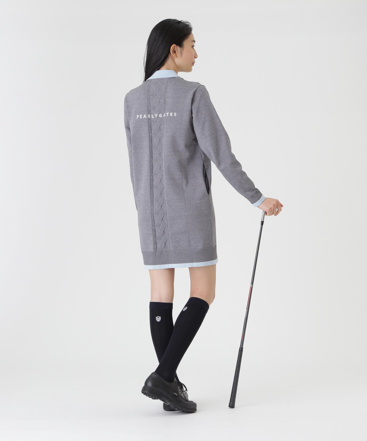 14G天竺レイヤード風ポロニットワンピース (WOMENS) | PEARLY GATES