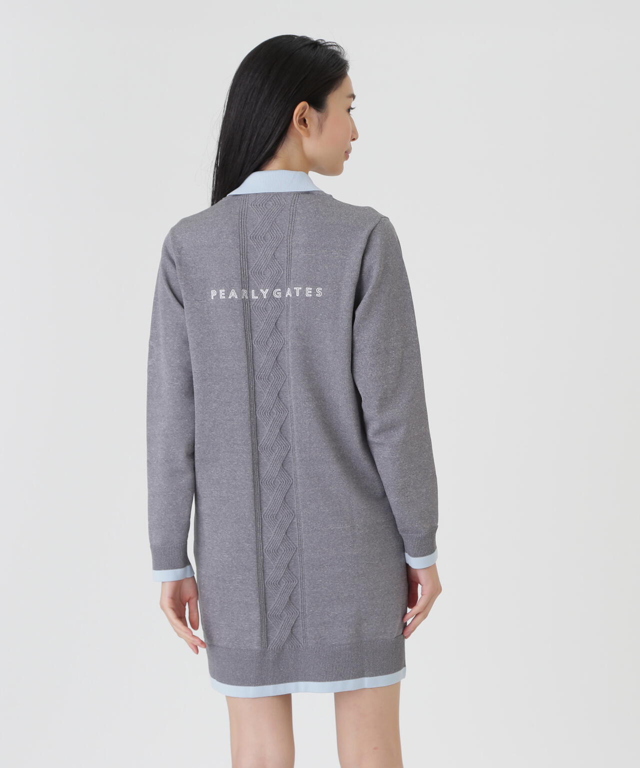 14G天竺レイヤード風ポロニットワンピース (WOMENS) | PEARLY GATES