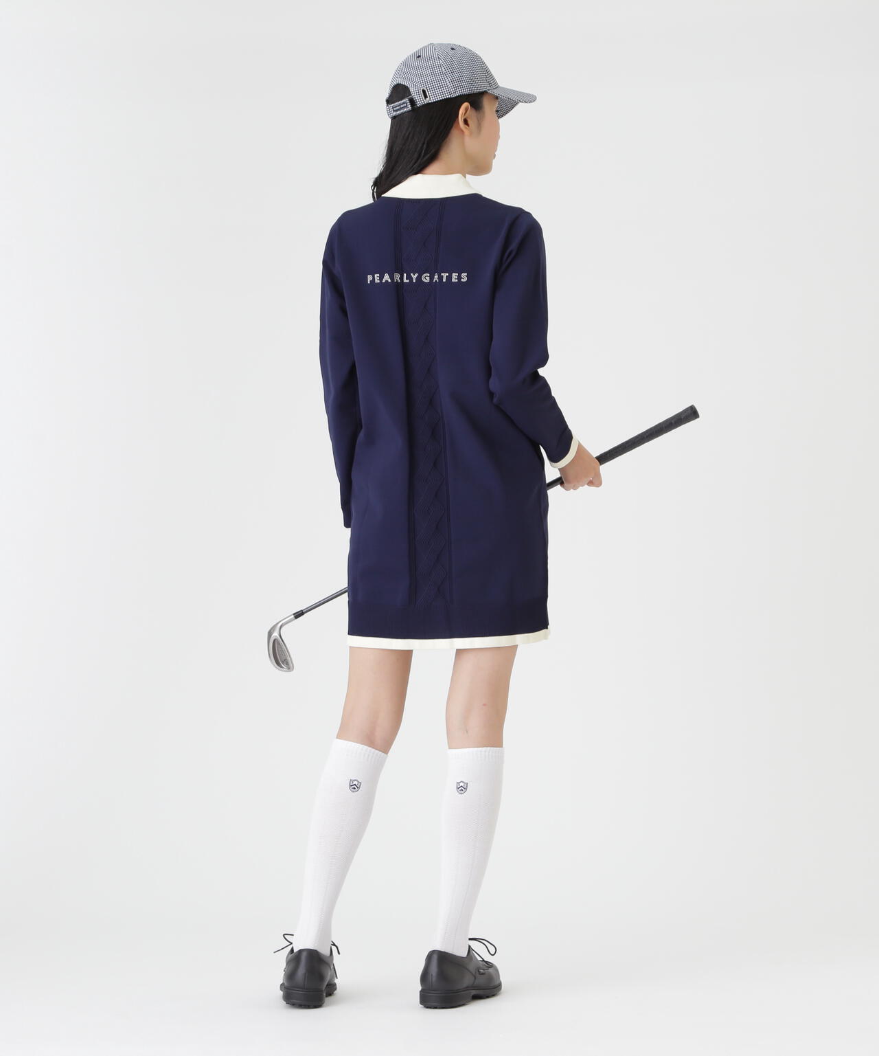14G天竺レイヤード風ポロニットワンピース (WOMENS) | PEARLY GATES