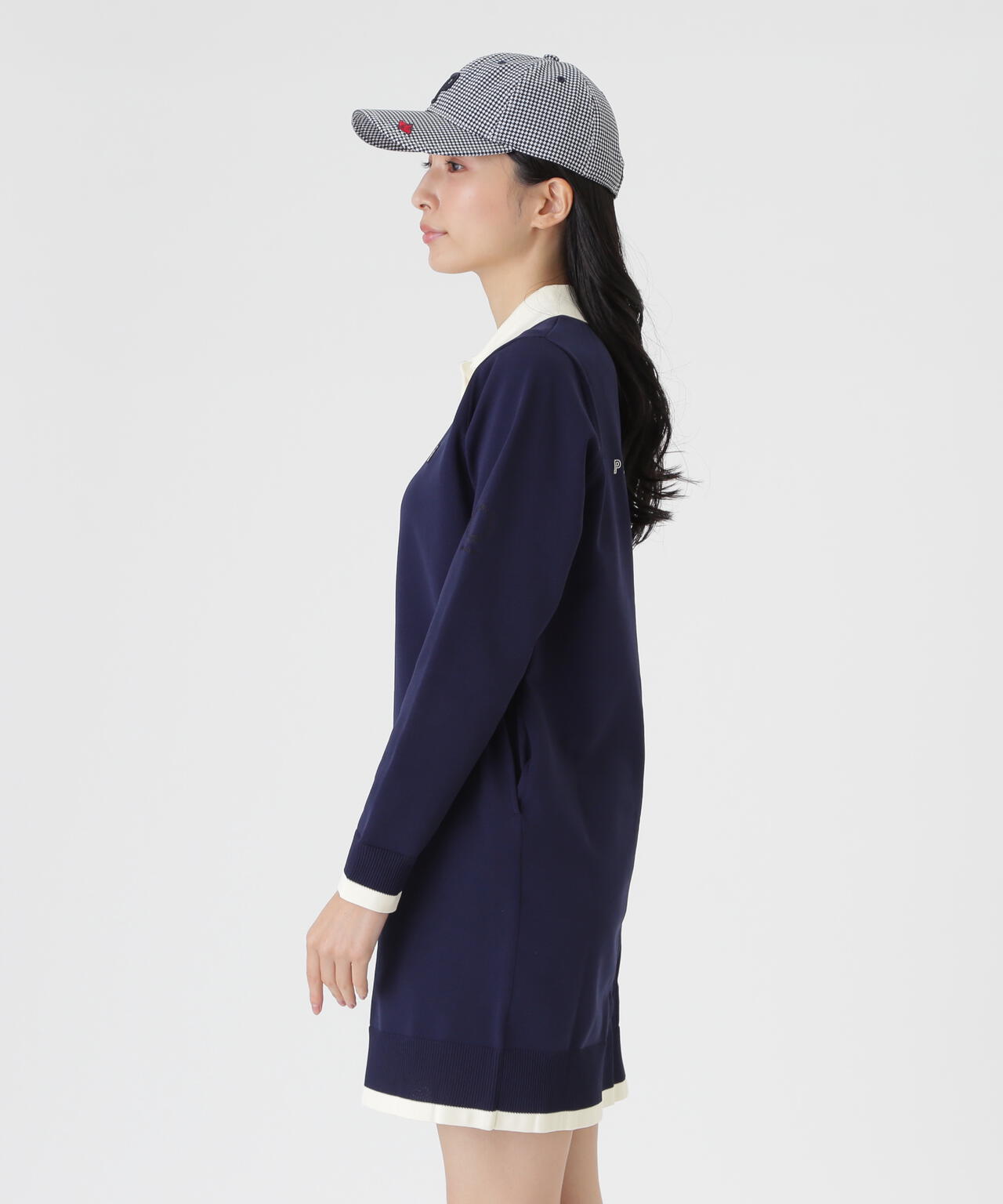 14G天竺レイヤード風ポロニットワンピース (WOMENS) | PEARLY GATES