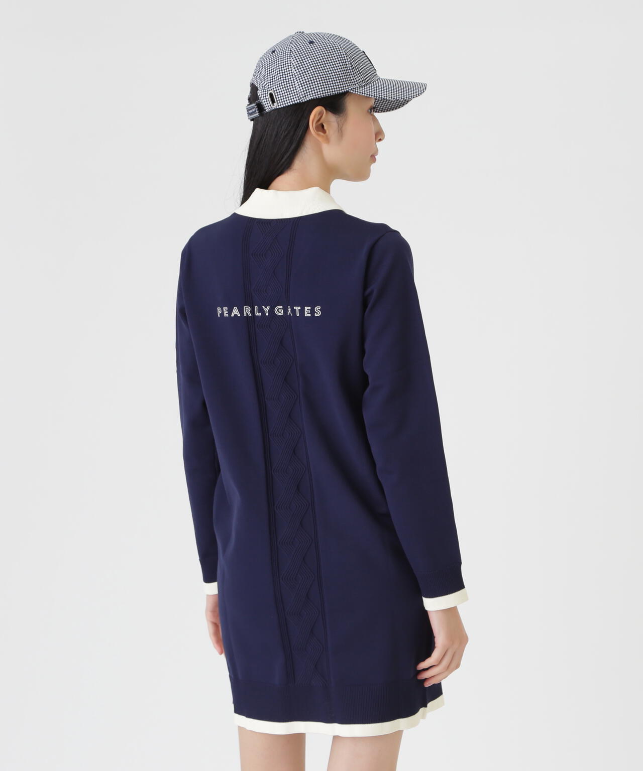 14G天竺レイヤード風ポロニットワンピース (WOMENS) | PEARLY GATES