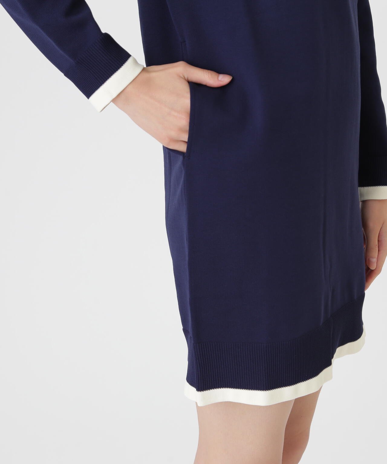 14G天竺レイヤード風ポロニットワンピース (WOMENS) | PEARLY GATES