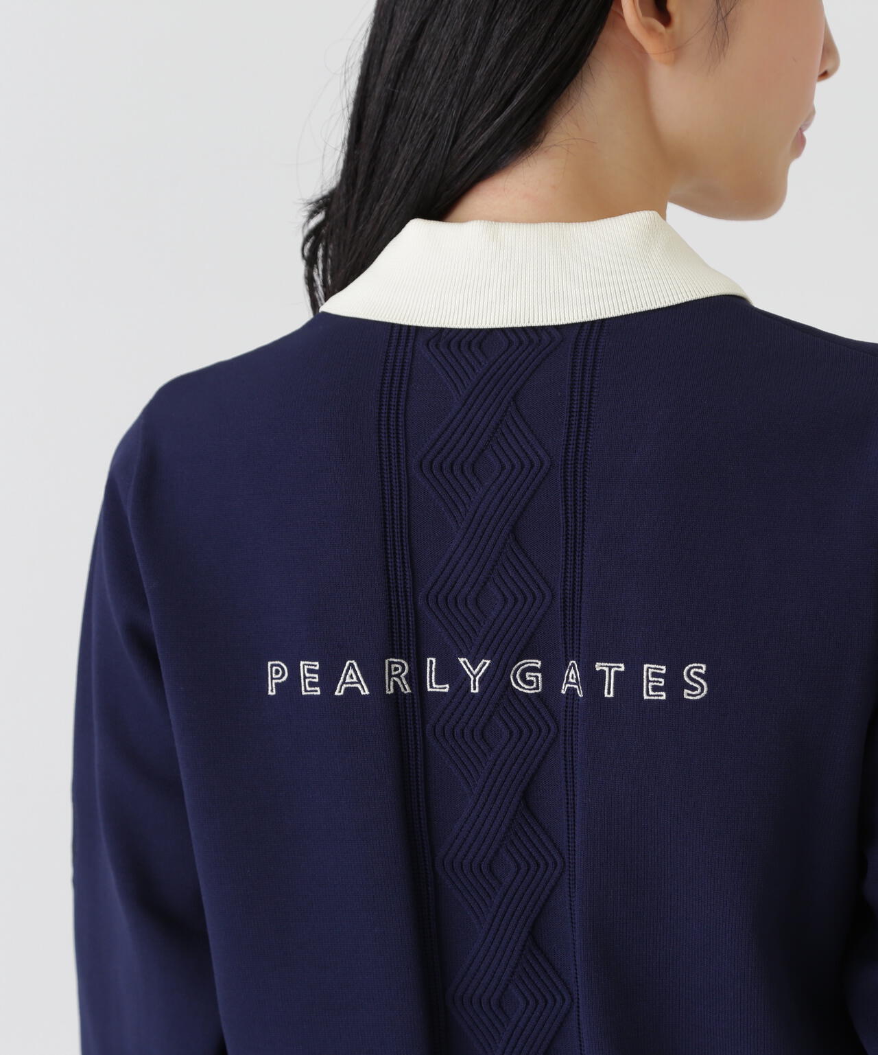 14G天竺レイヤード風ポロニットワンピース (WOMENS) | PEARLY GATES