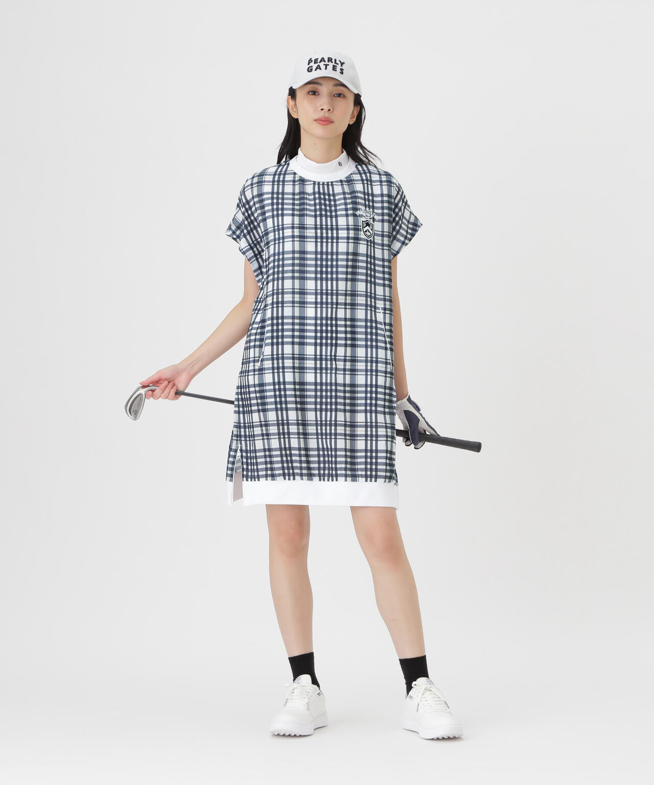 4WAY高通気Wovenフレンチワンピース ＜チェック柄＞ (WOMENS) | PEARLY