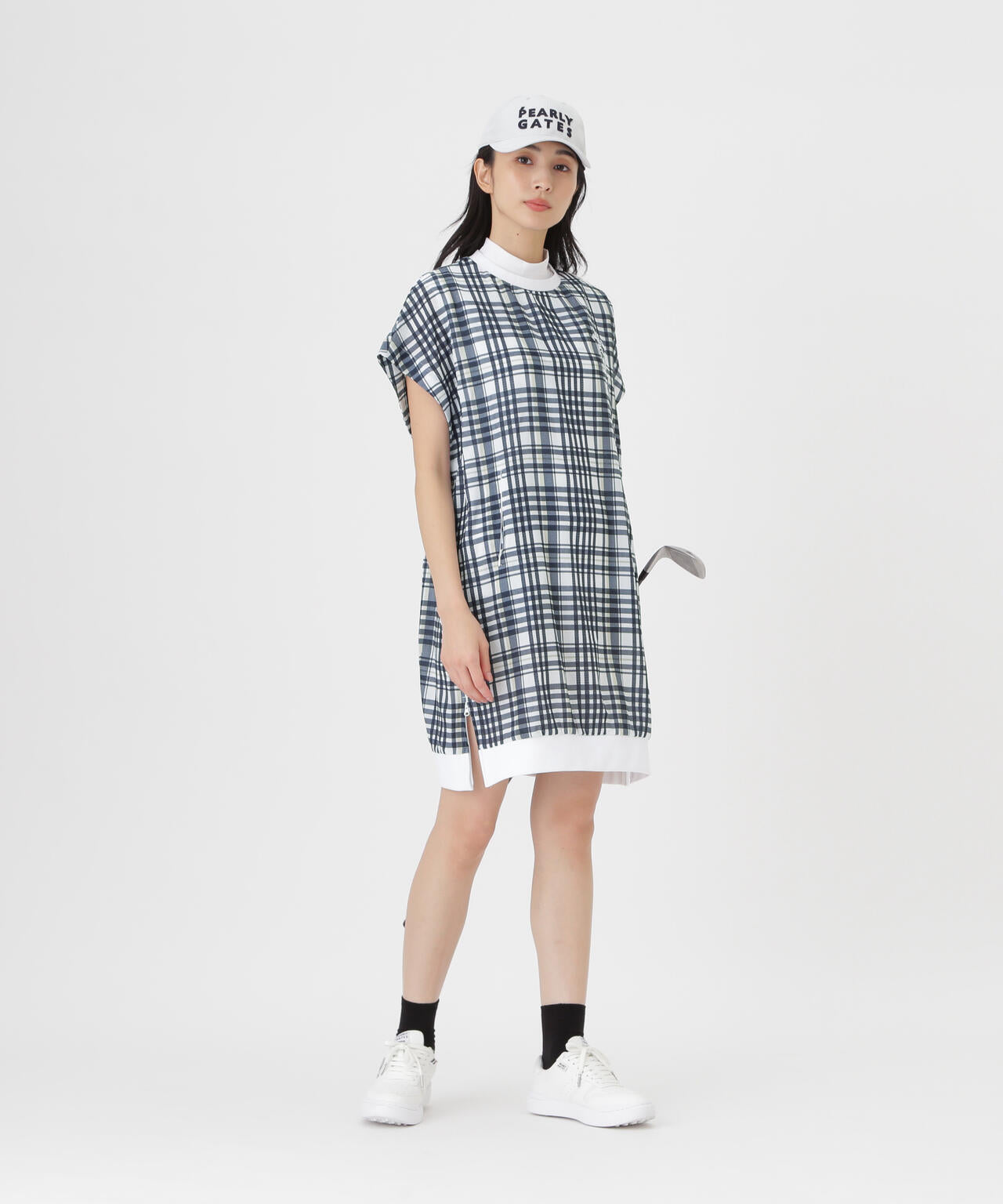 4WAY高通気Wovenフレンチワンピース ＜チェック柄＞ (WOMENS) | PEARLY