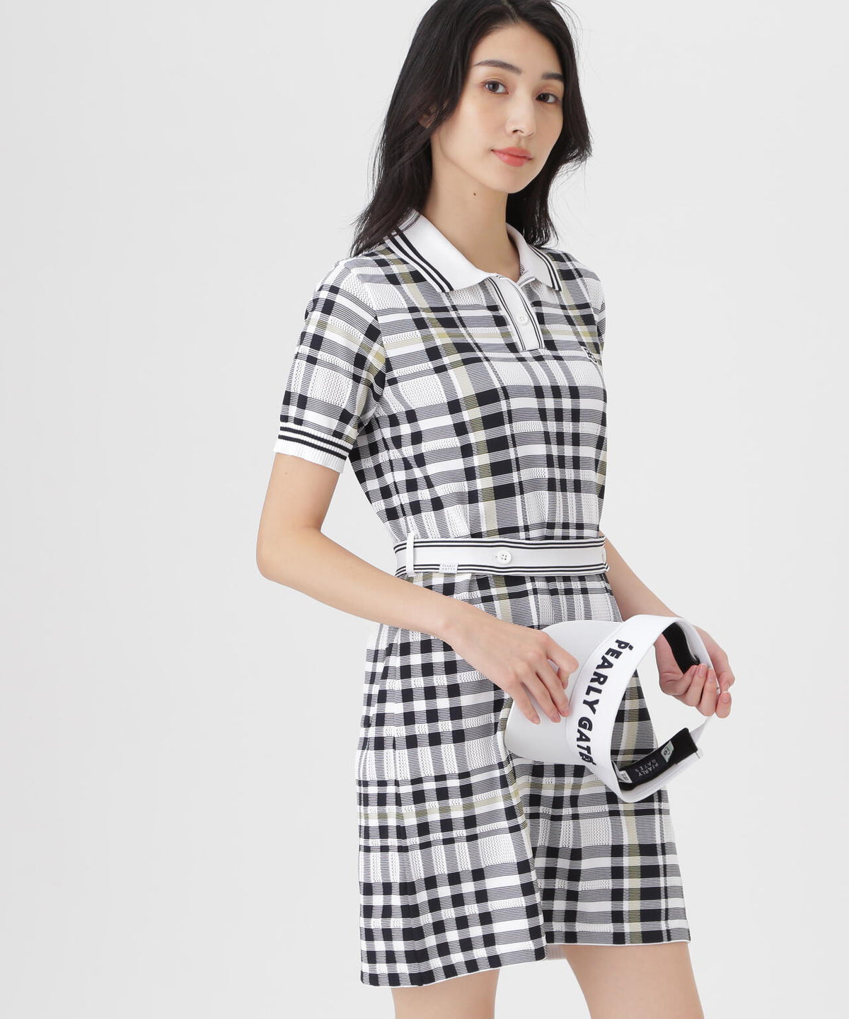 14G天竺半袖ポロワンピース (WOMENS)
