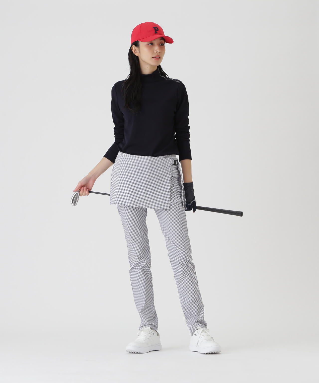C/Peストレッチカルゼ5ポケットパンツ ＜手裏剣千鳥柄＞ (WOMENS