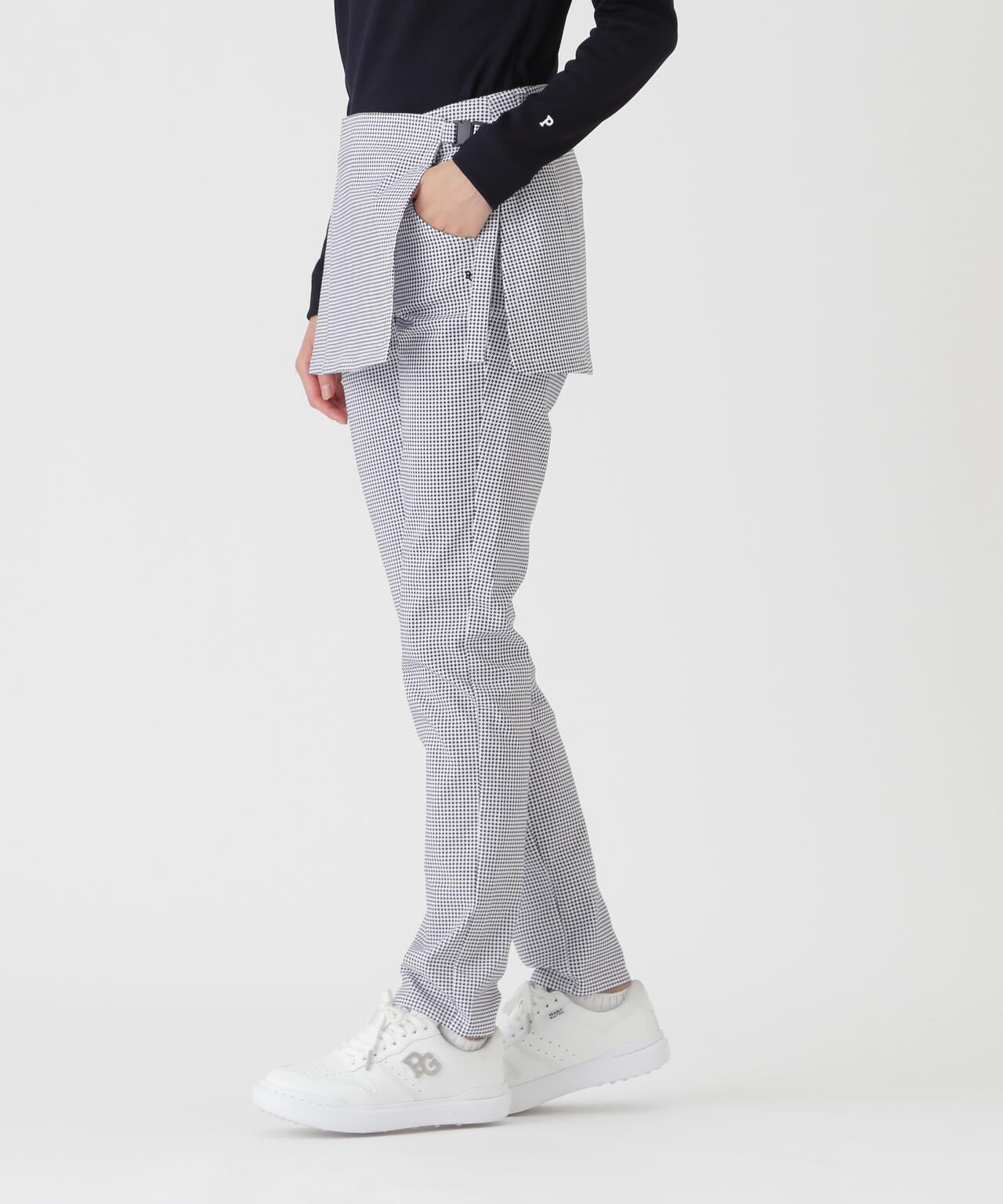 C/Peストレッチカルゼ5ポケットパンツ ＜手裏剣千鳥柄＞ (WOMENS