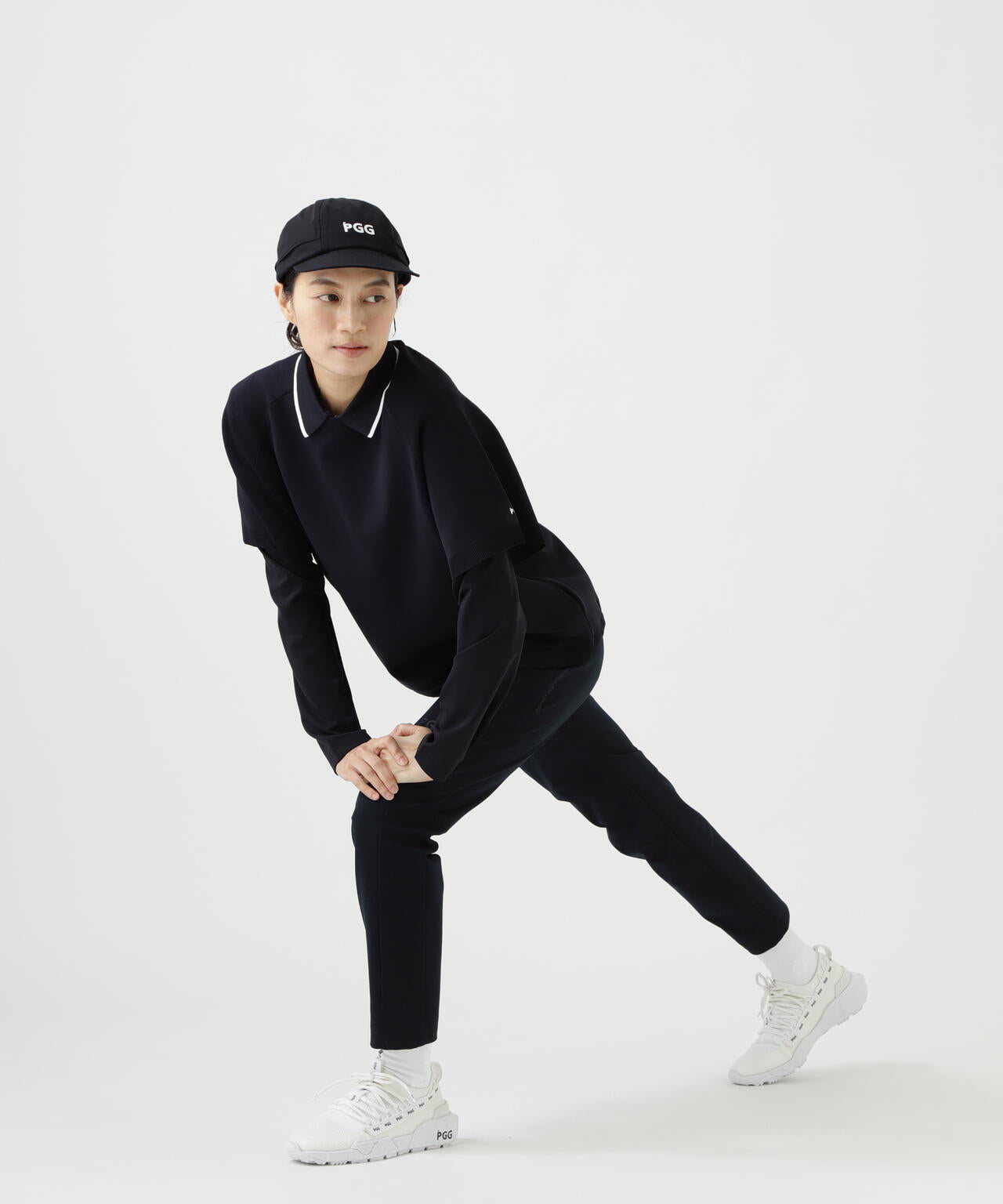 PGG] [直営店舗&公式オンライン限定] TEXBRID梨地×トリコットパンツ