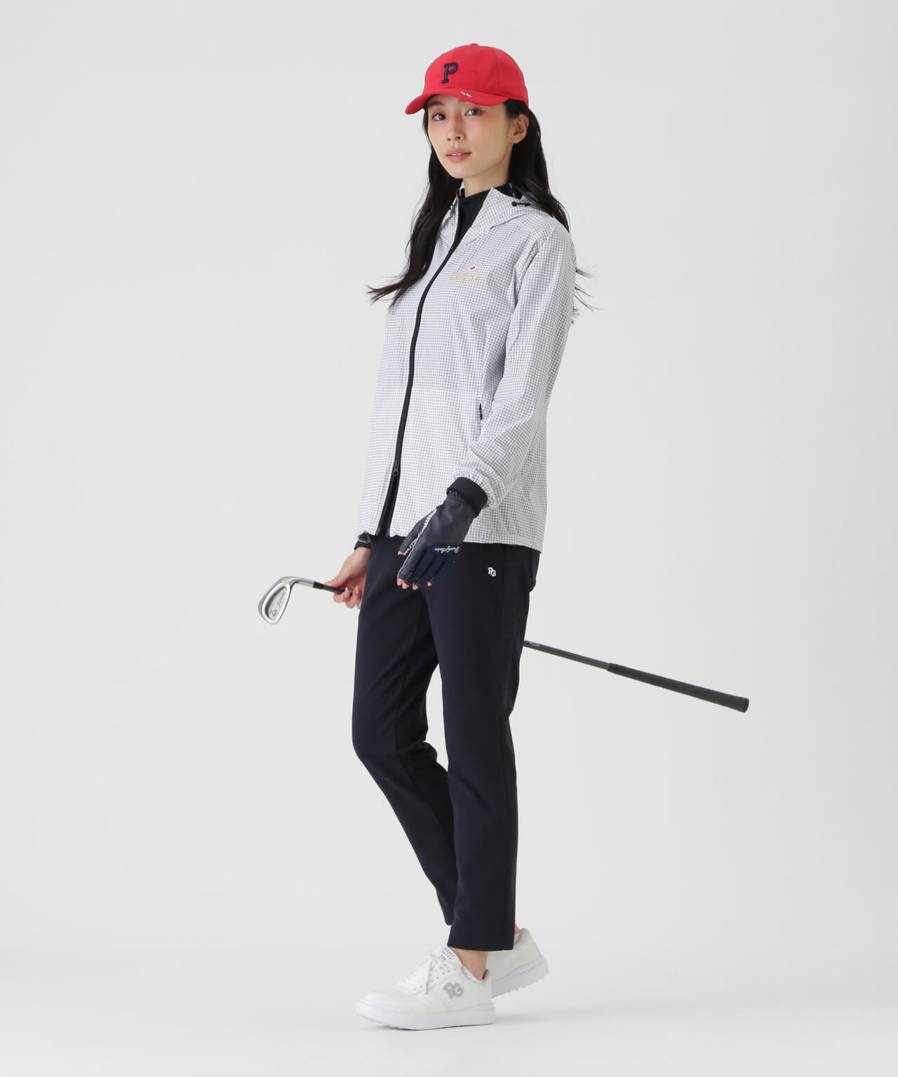 ★新品正規品パーリーゲイツ レディース ポリエステルWジャガードパンツ 2(L) ツイルダブルジャージーパンツ (WOMENS) | PEARLY GATES（パーリー