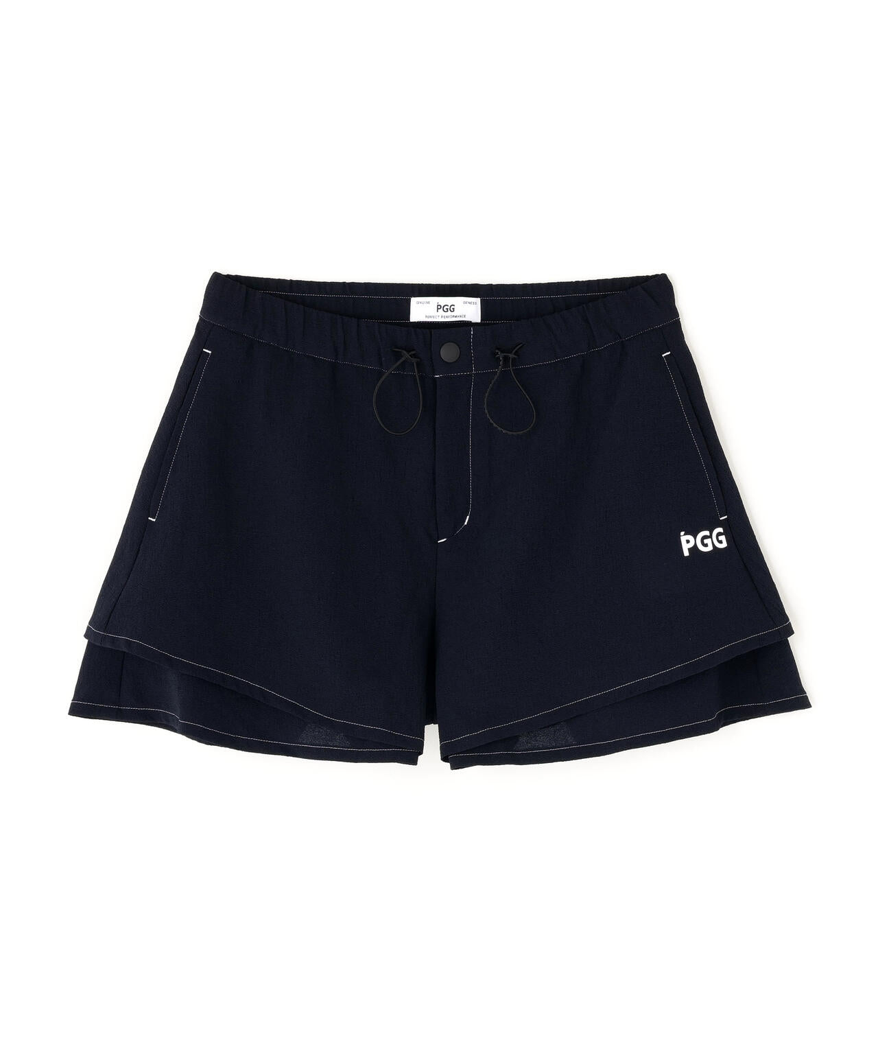 PEARLY GATES ブラックゴルフショートパンツ　PGG PGG】【直営店舗&公式オンライン限定】シエスタタフタショートパンツ