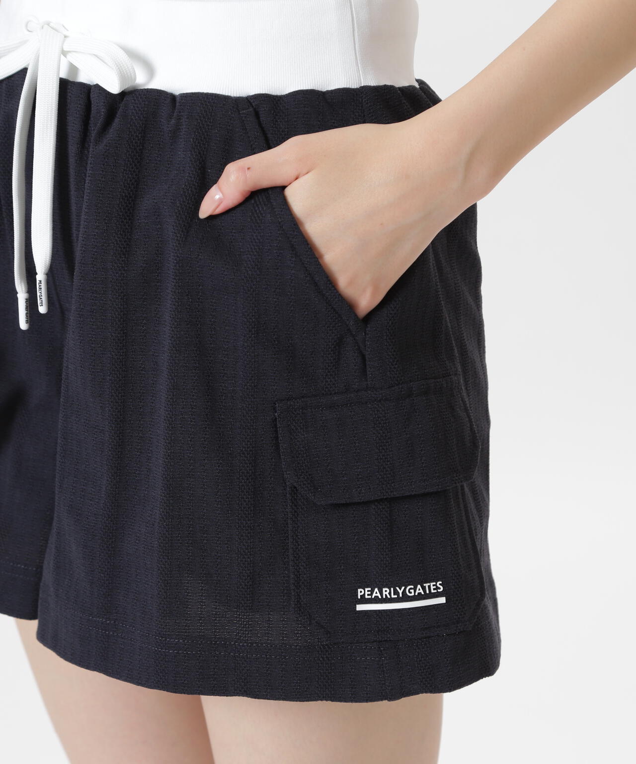 ★新品正規品パーリーゲイツ Wジャガードストレッチ ショートパンツ1(M) ストレッチサッカージャガードショートパンツ | PEARLY GATES