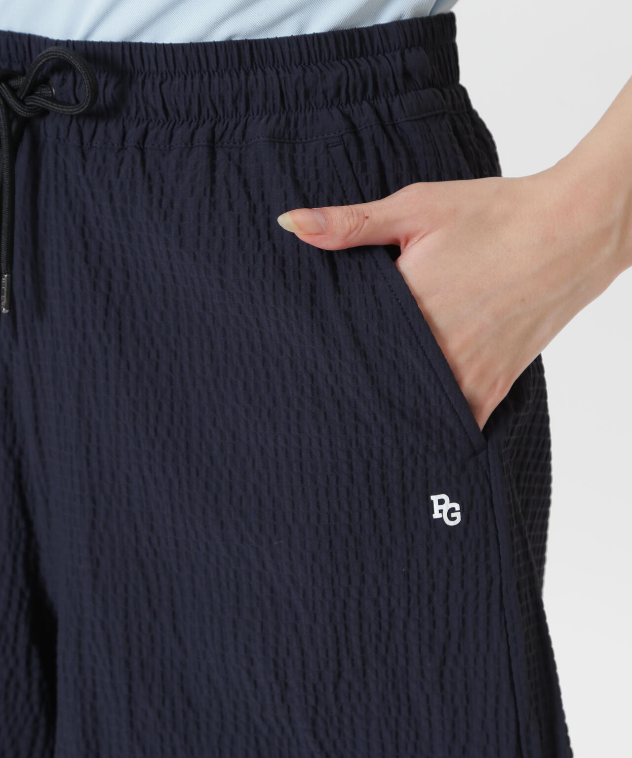 新品タグ付き　パーリーゲイツ　コットンナイロンサッカーショートパンツ　サイズM シャーリングサッカーショートパンツ | PEARLY GATES（パーリーゲイツ