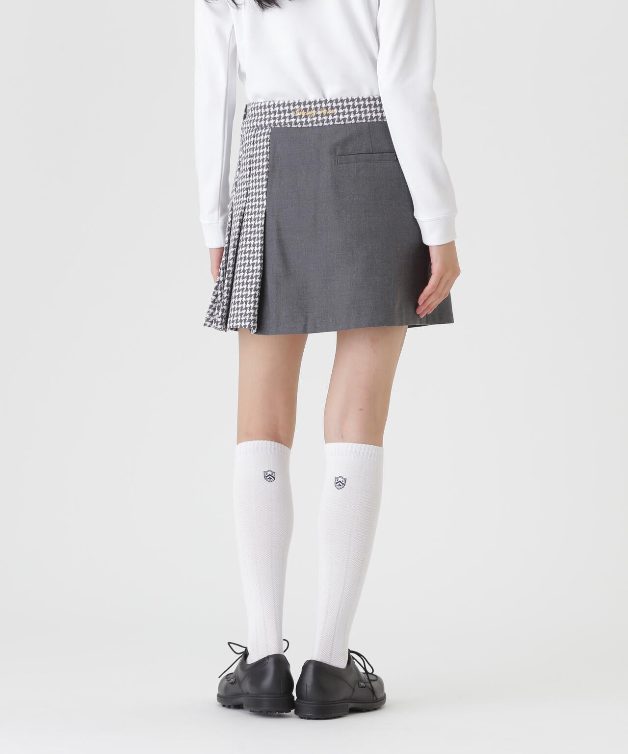 パスタシュリケンチェック×リサイクルPeツイードスカート (WOMENS