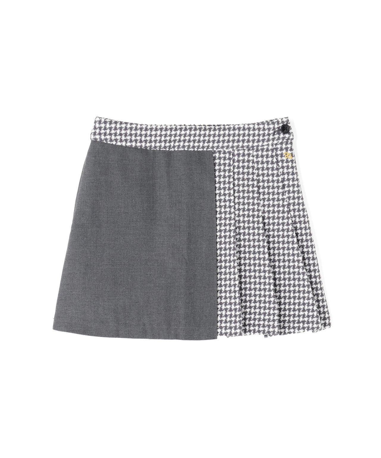 パスタシュリケンチェック×リサイクルPeツイードスカート (WOMENS