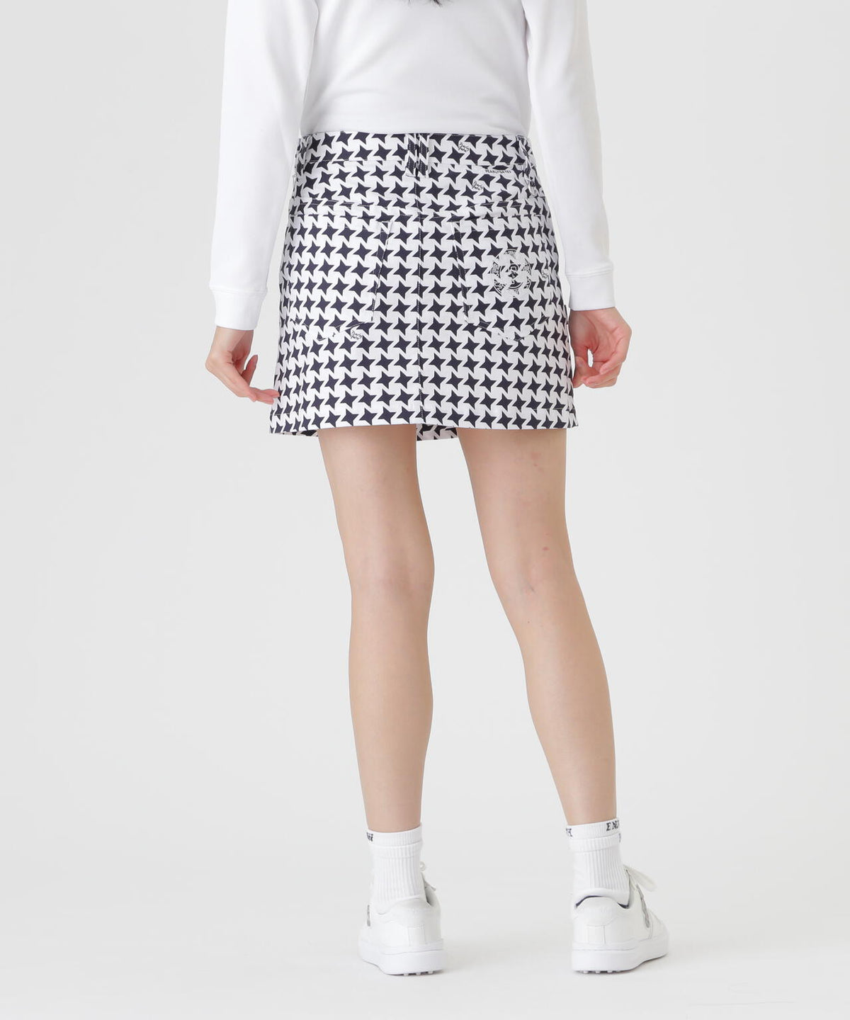 C/Peストレッチカルゼ5ポケットスカート ＜手裏剣千鳥柄＞ (WOMENS 