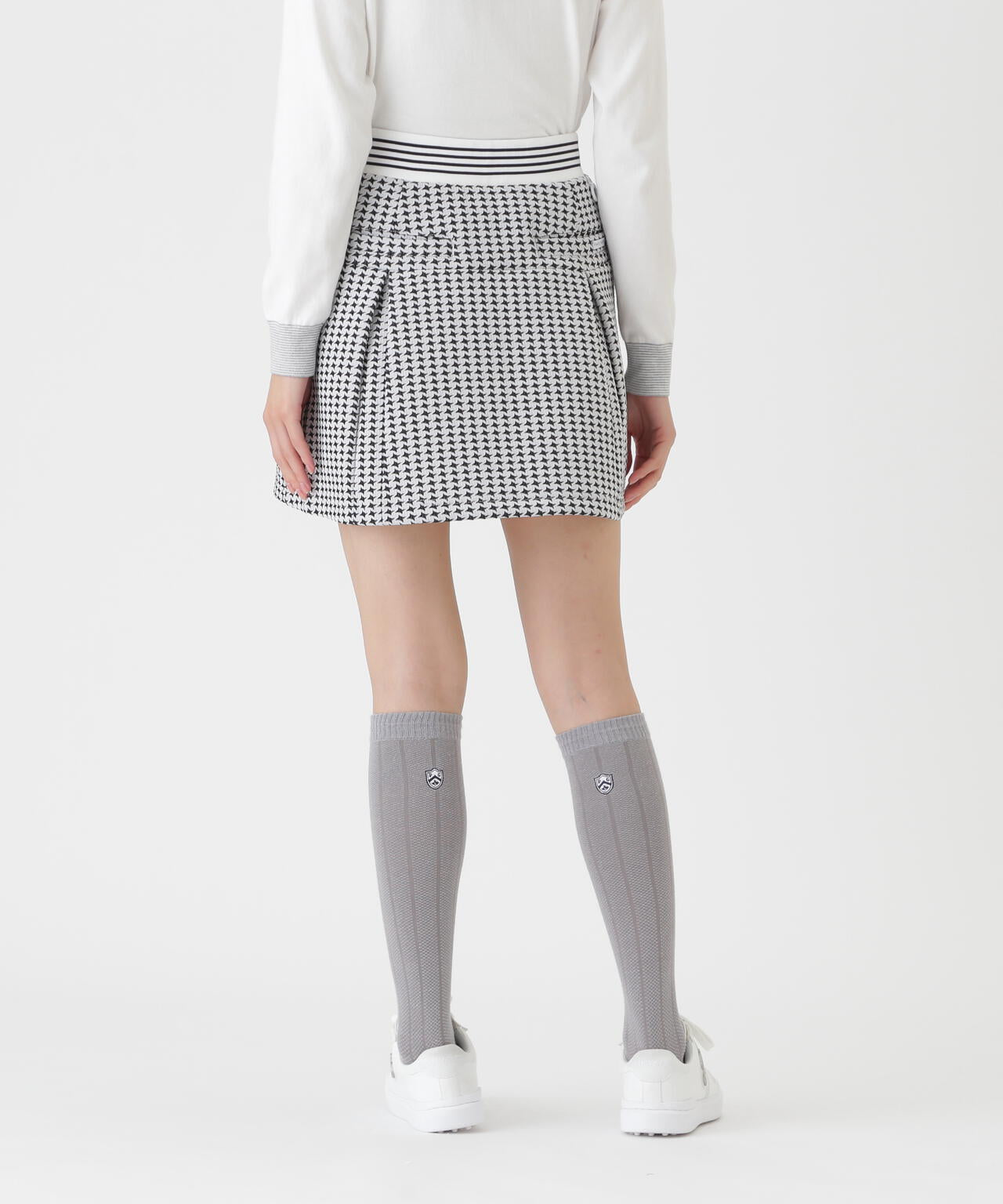 ステッチキルトジャガードスカート ＜手裏剣千鳥柄＞ (WOMENS
