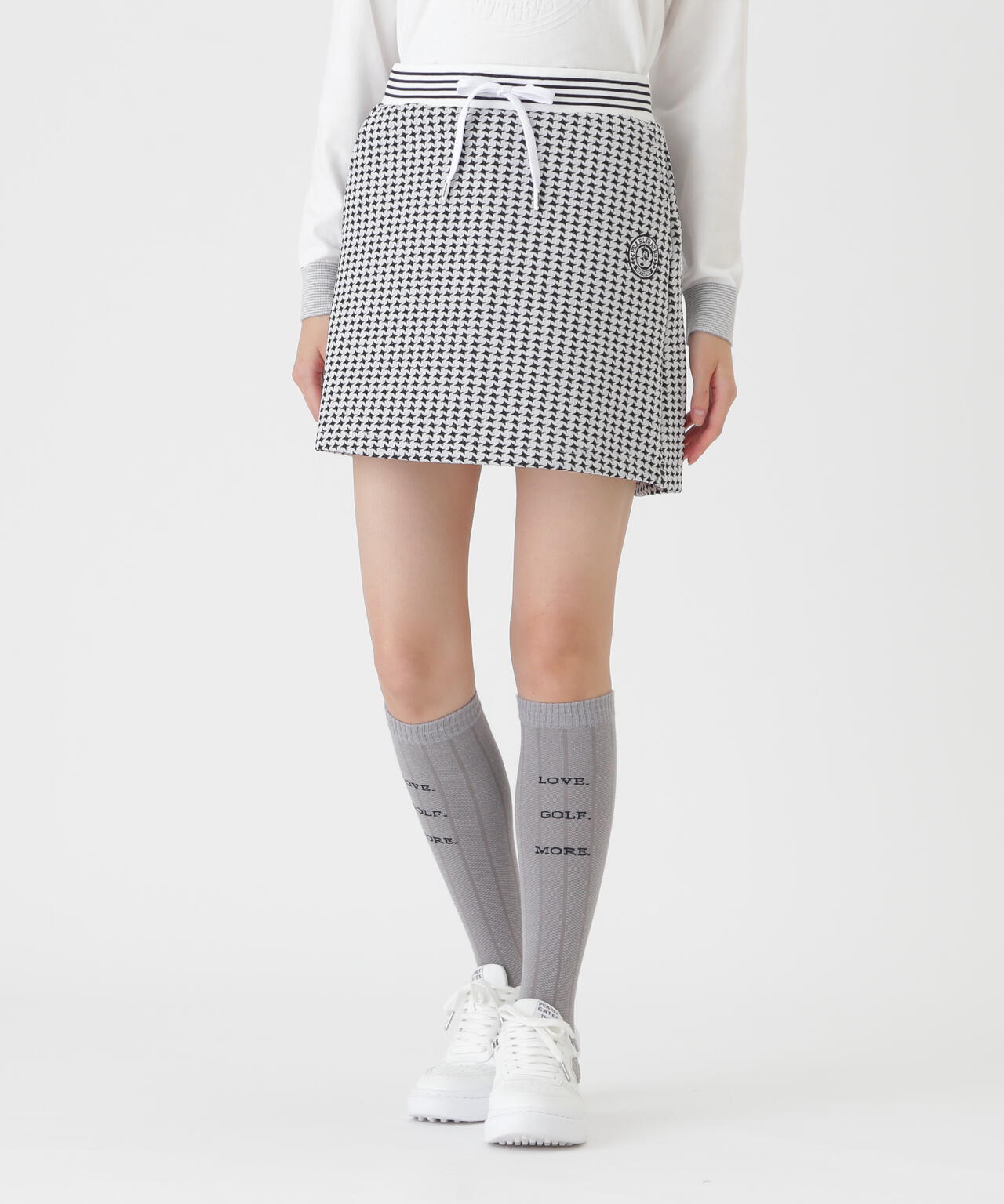 ステッチキルトジャガードスカート ＜手裏剣千鳥柄＞ (WOMENS