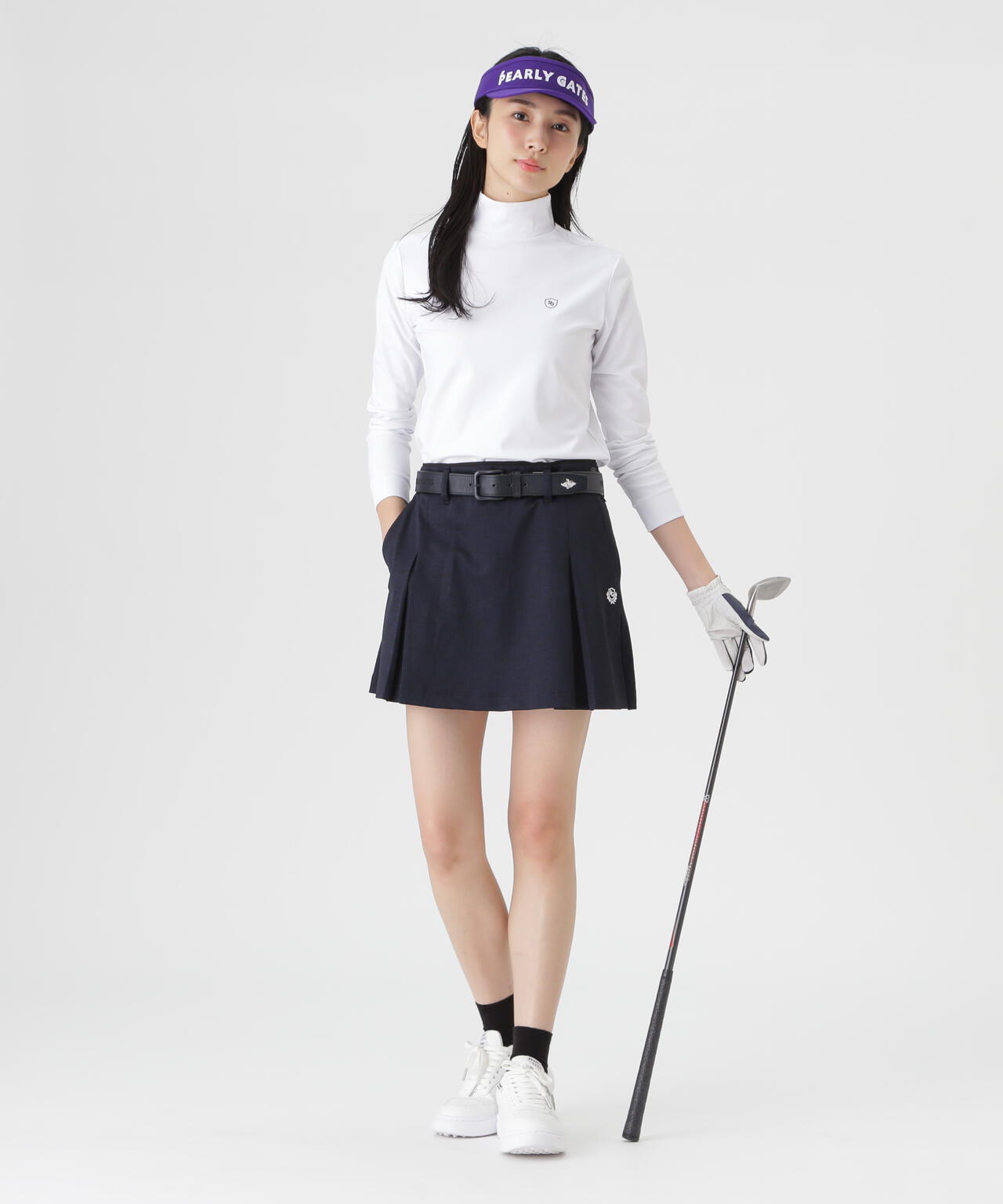 プレイティングベアメッシュスカート (WOMENS) | PEARLY GATES