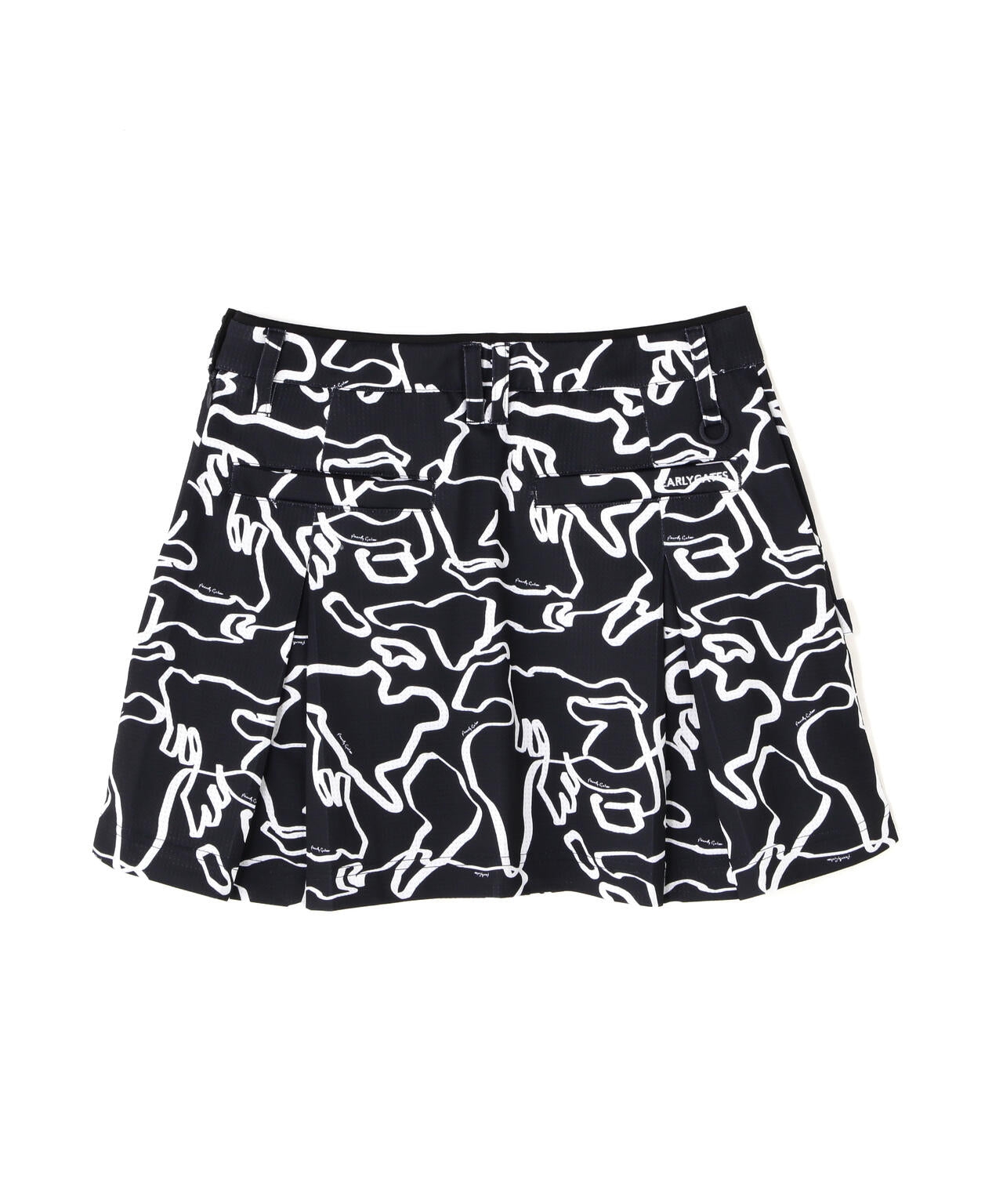 プレイティングベアメッシュスカート ＜花・変形ウサギ柄＞ (WOMENS)