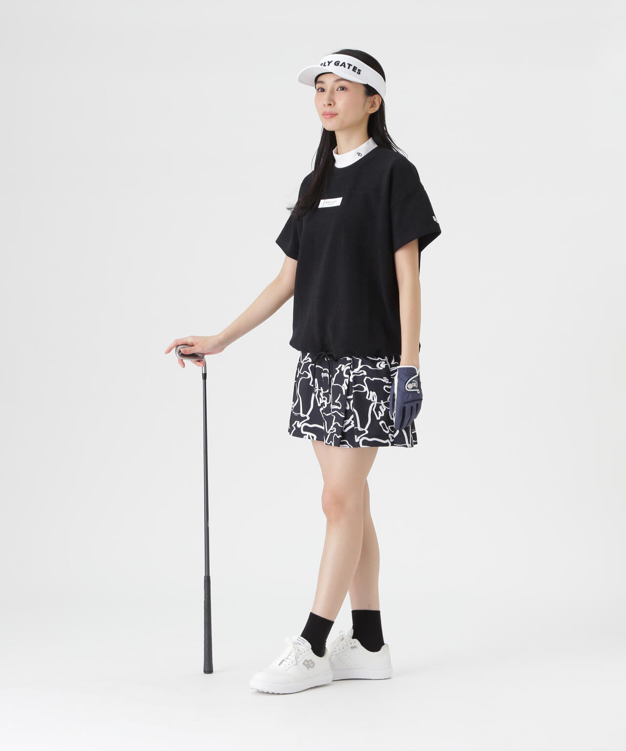 プレイティングベアメッシュスカート ＜花・変形ウサギ柄＞ (WOMENS