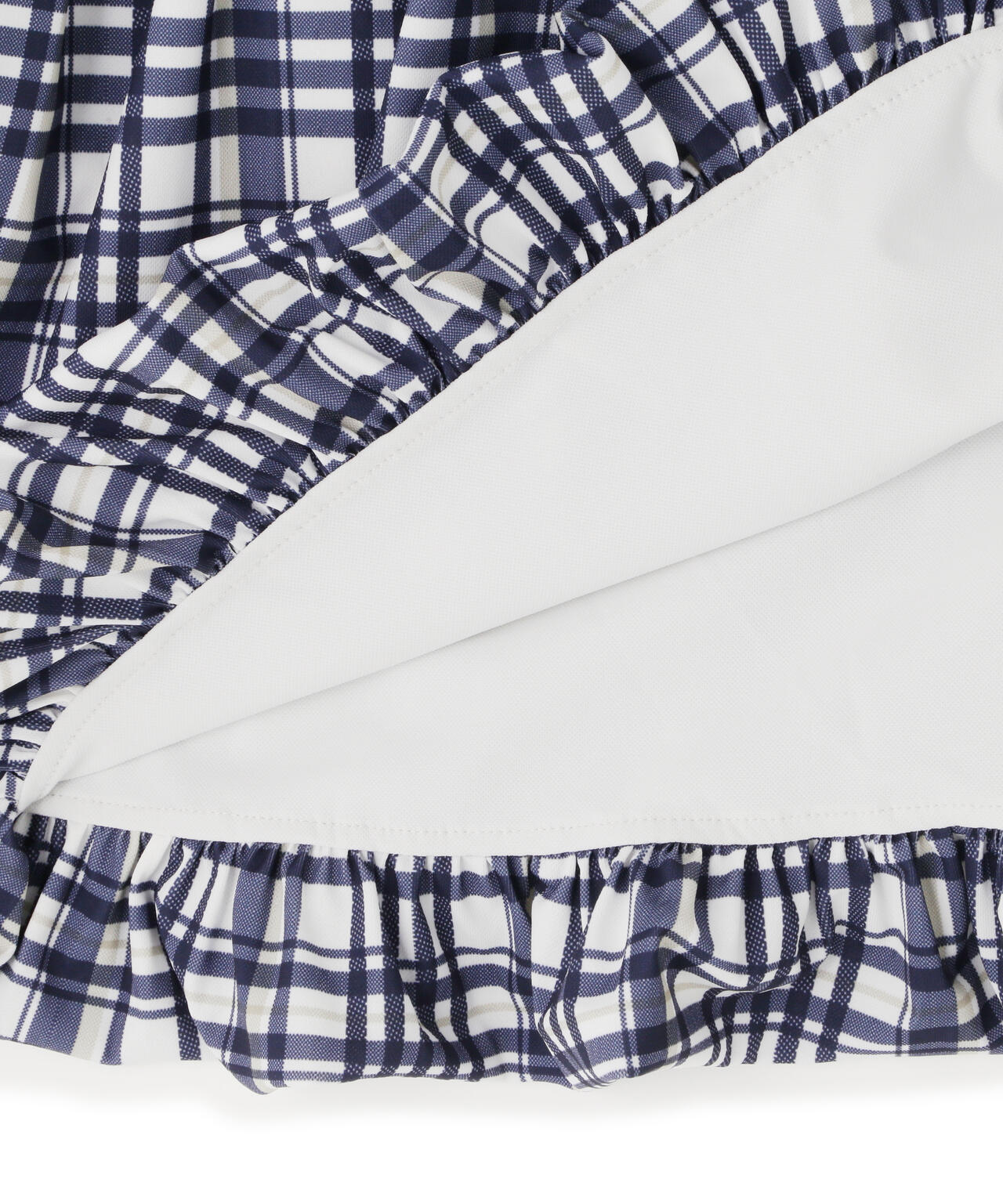 Peストレッチトリコットメッシュスカート ＜チェック柄＞ (WOMENS)