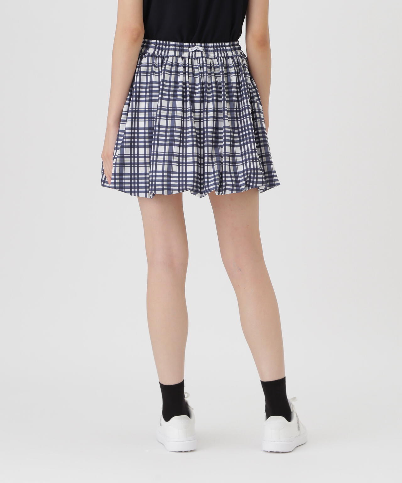 Peストレッチトリコットメッシュスカート ＜チェック柄＞ (WOMENS