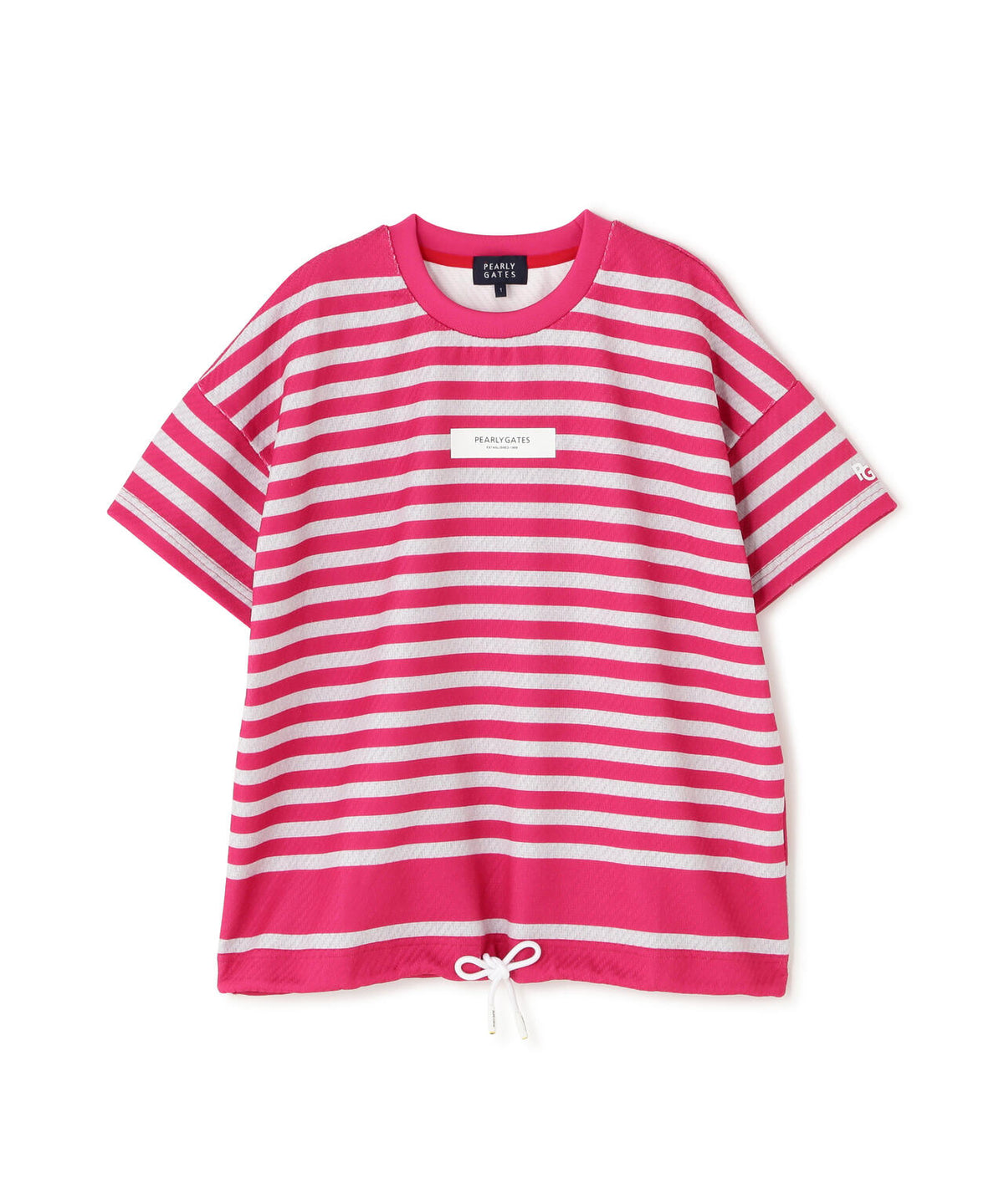 リサイクルモールカルゼクウォーター半袖クルーネックプルオーバー ＜ボーダー柄＞ (WOMENS)