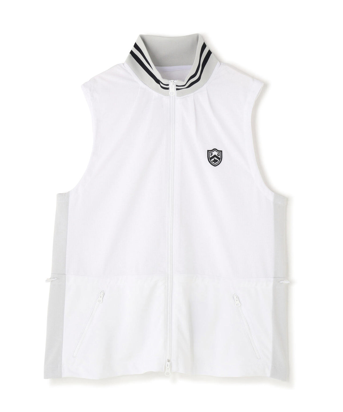 TEXBRID丸編みメッシュフルジップスタンドベスト (WOMENS)