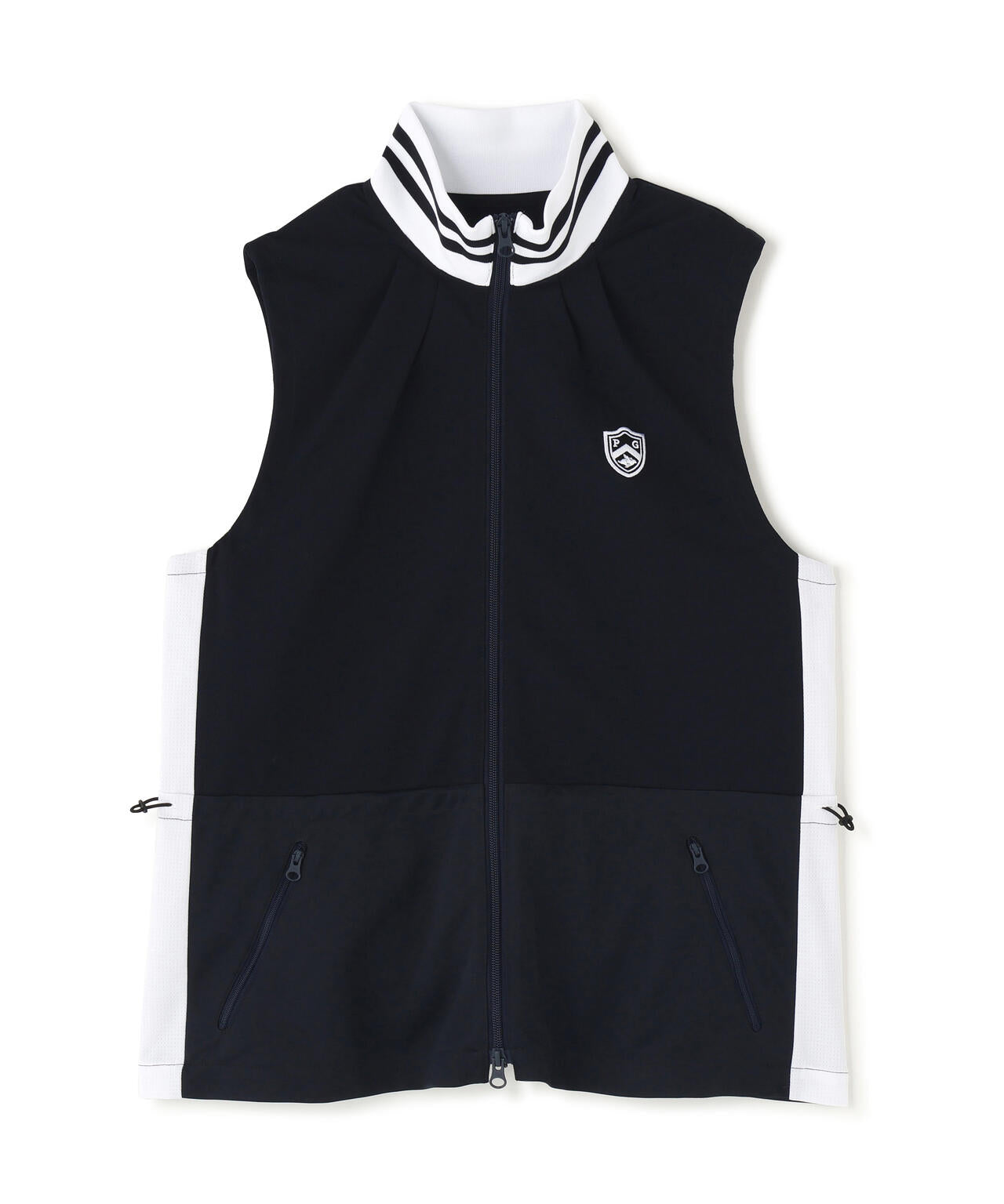 TEXBRID丸編みメッシュフルジップスタンドベスト (WOMENS)