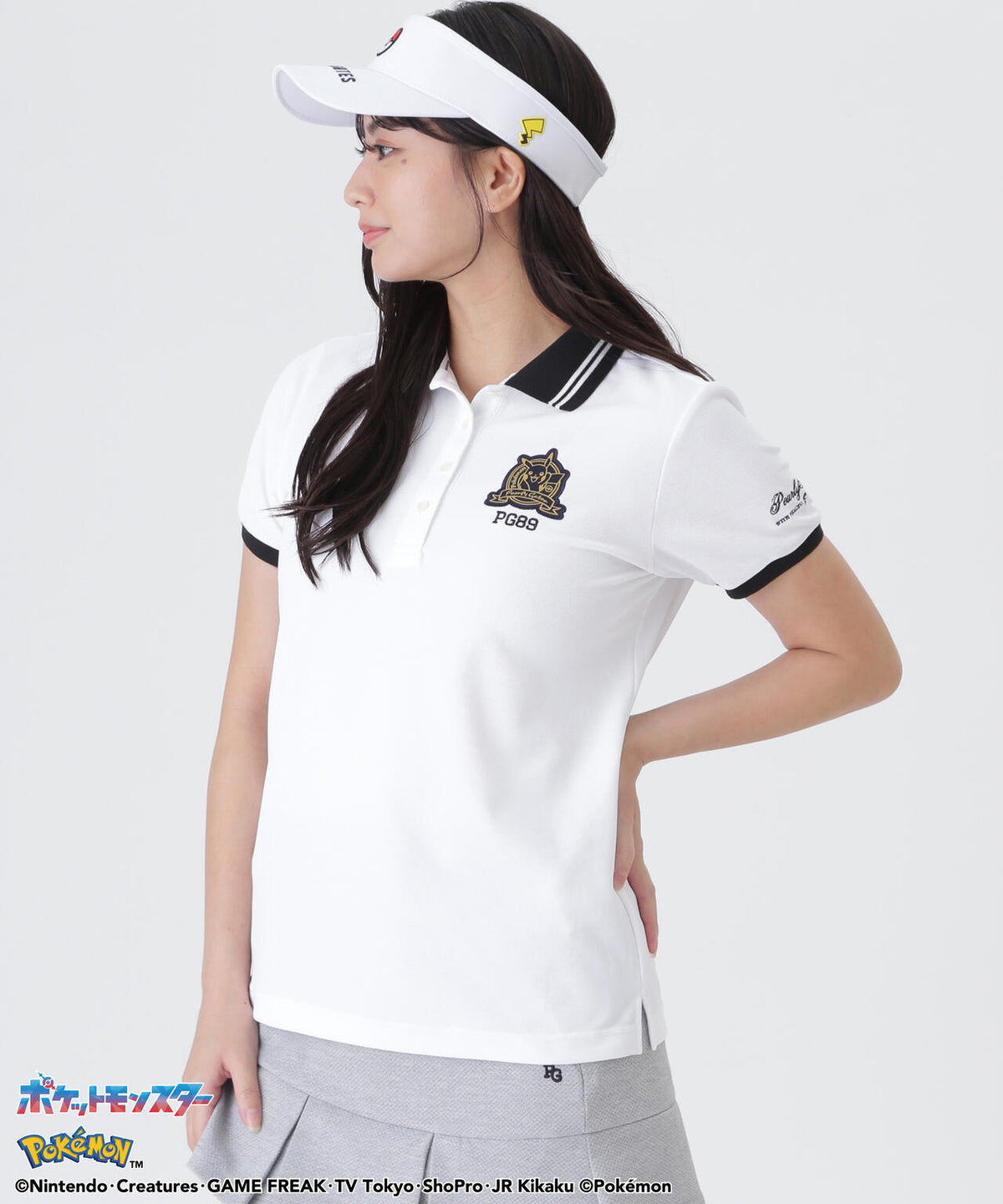 [PEARLYGATES×POKEMON] ポケモンPeスパンカノコ半袖ポロシャツ (WOMENS)