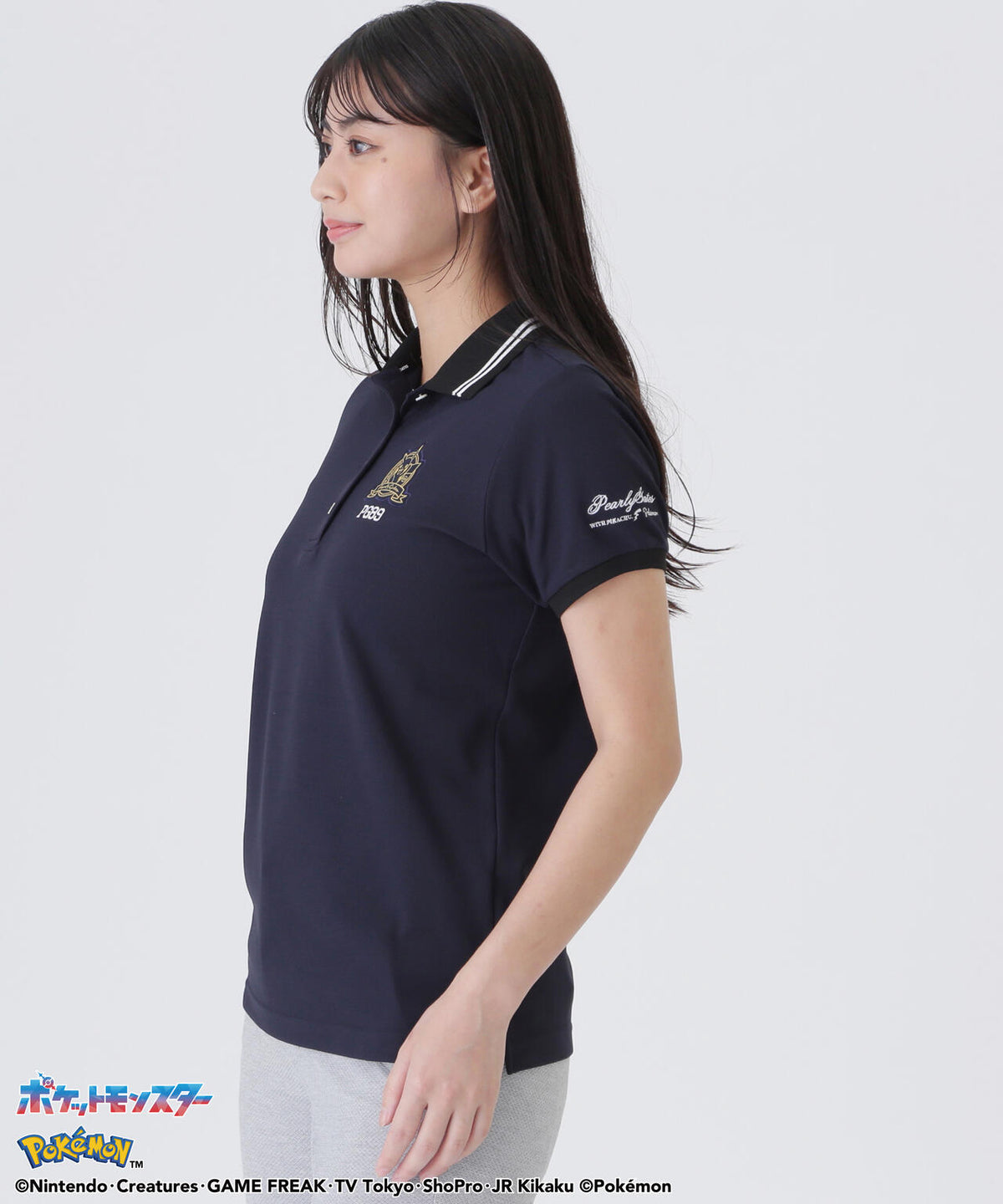 [PEARLYGATES×POKEMON] ポケモンPeスパンカノコ半袖ポロシャツ (WOMENS)