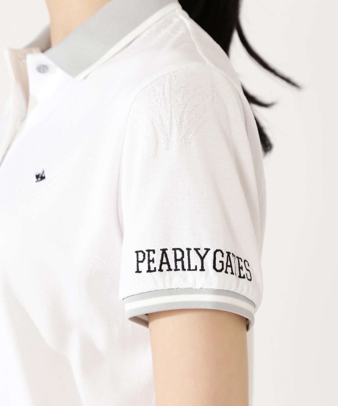 バティック風リンクスジャガード半袖ポロシャツ | PEARLY GATES