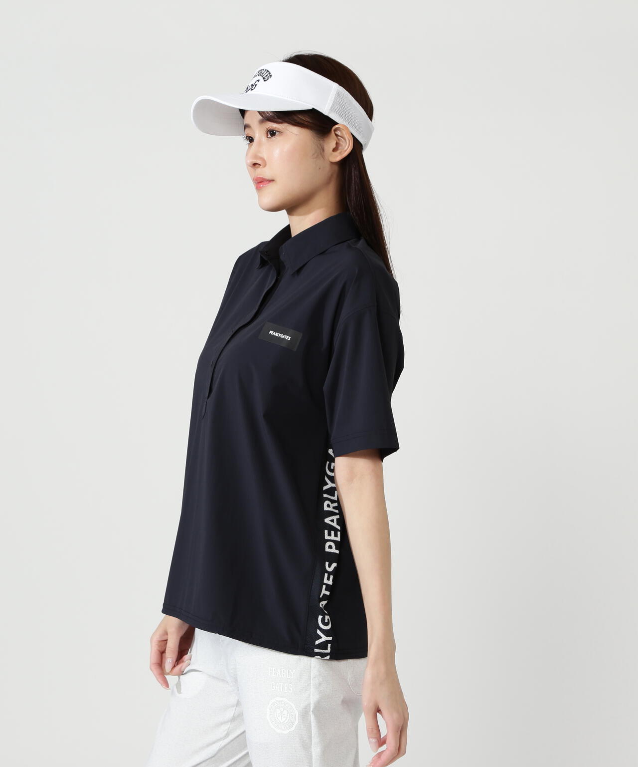 ナイロンアクティブストレッチ×KAZEメッシュ半袖ポロシャツ | PEARLY