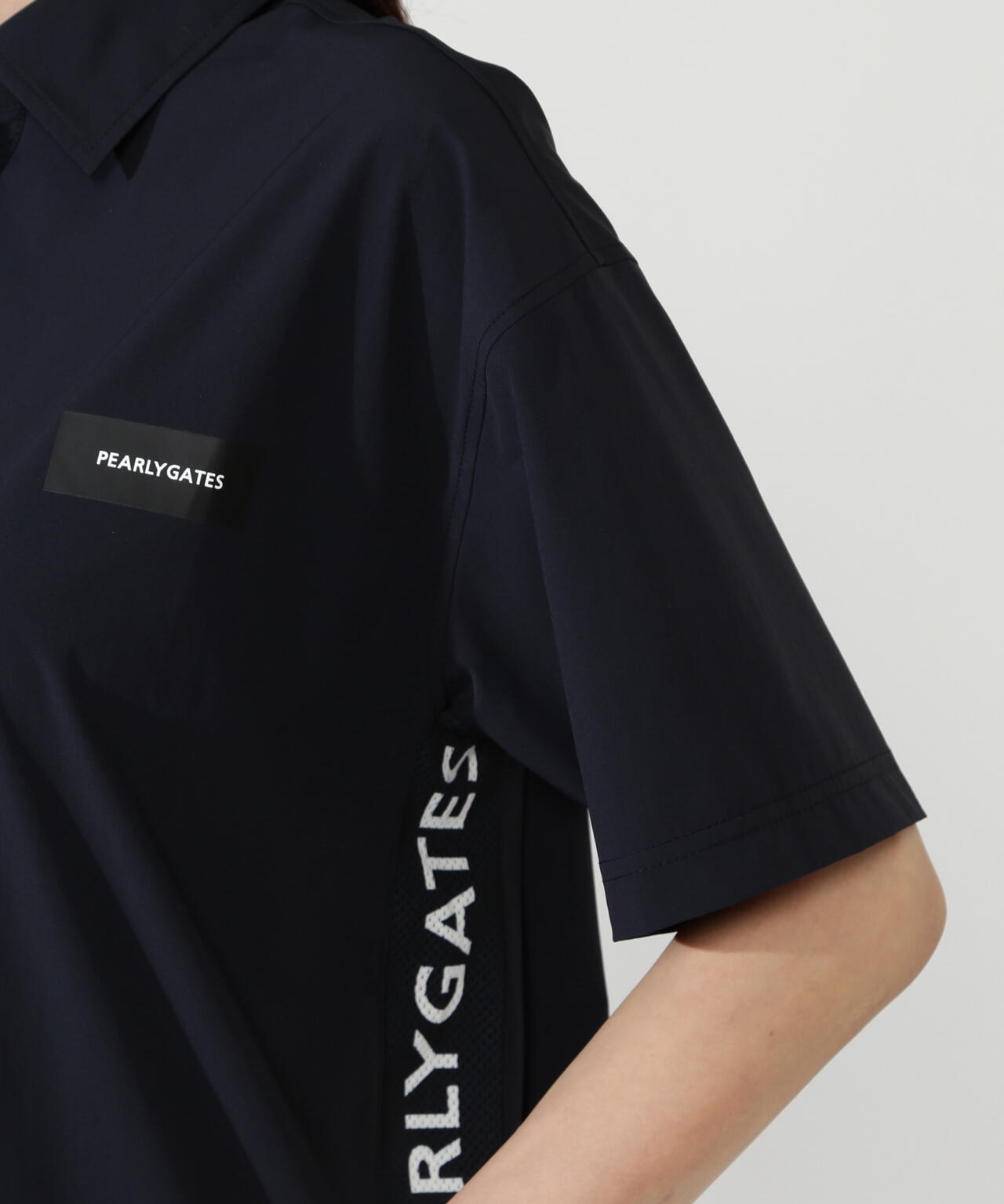 ナイロンアクティブストレッチ×KAZEメッシュ半袖ポロシャツ | PEARLY