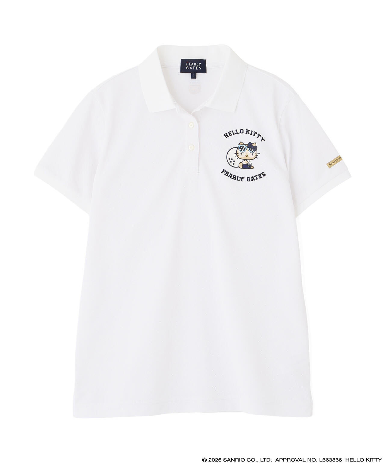 【HELLO KITTY × PEARLY GATES　summer season】フルダル鹿の子半袖ポロシャツ（LADIES）