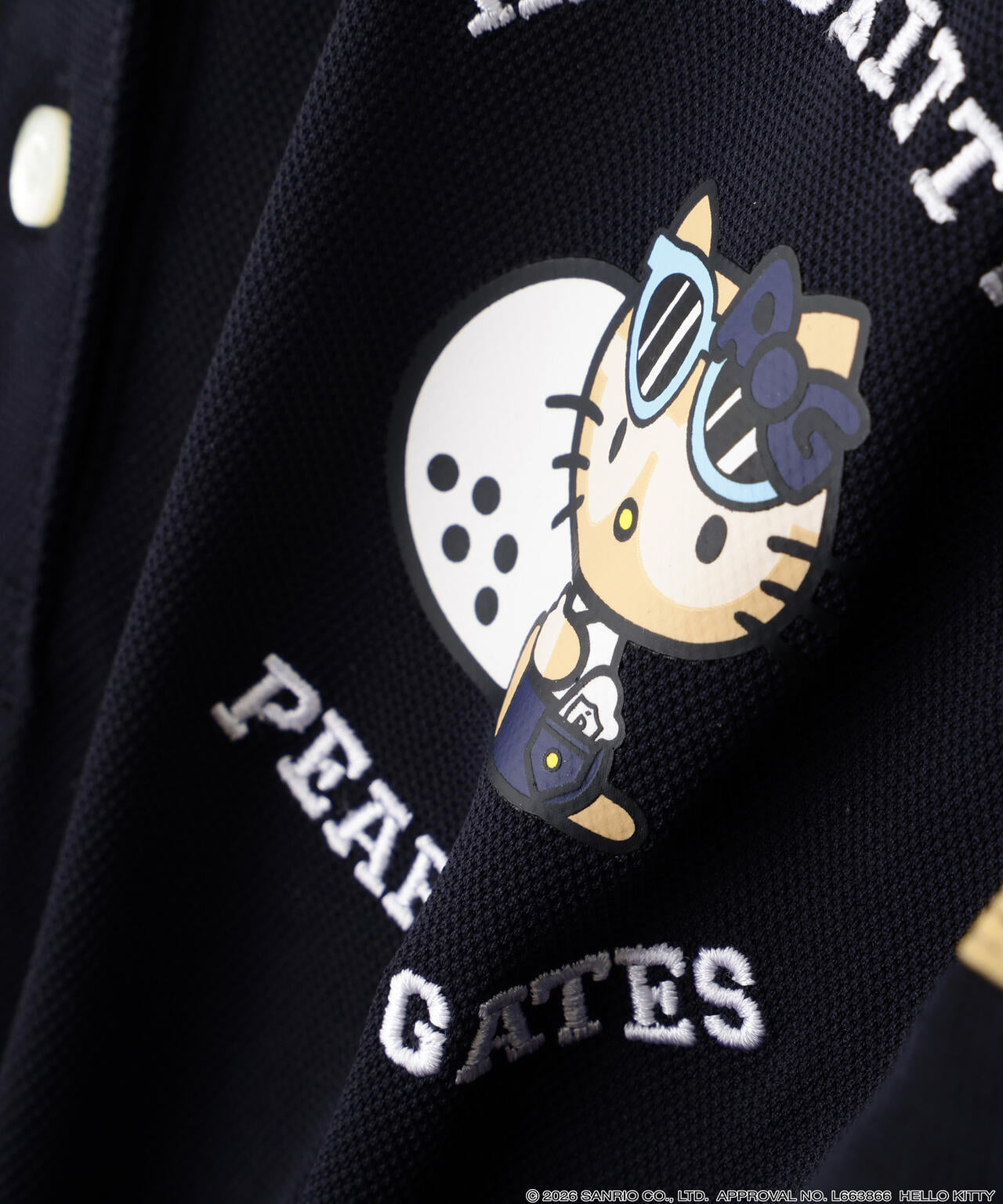 HELLO KITTY × PEARLY GATES summer season】フルダル鹿の子半袖