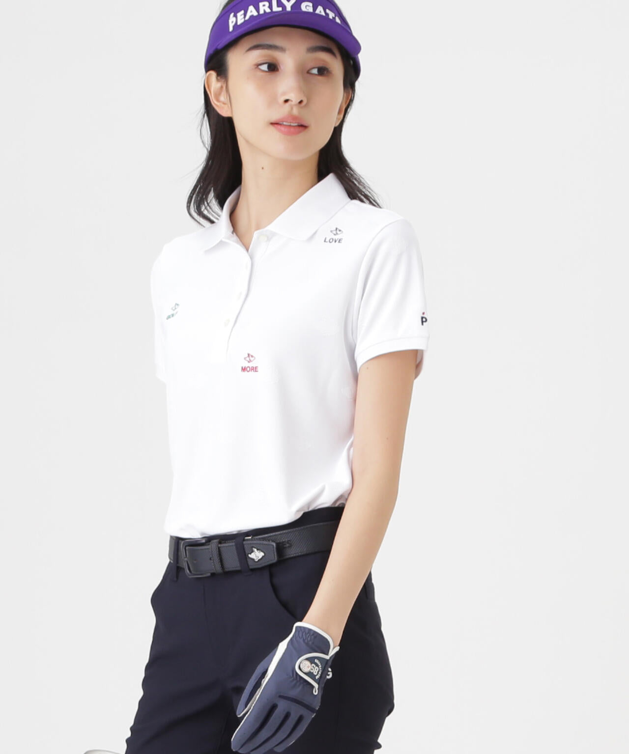 メッシュジャガード半袖ポロシャツ (WOMENS) | PEARLY GATES（パーリー