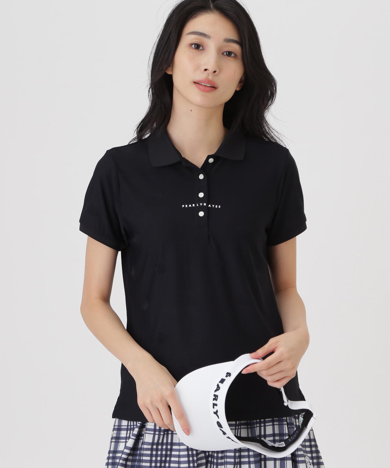 メッシュジャガード半袖ポロシャツ (WOMENS) | PEARLY GATES（パーリー