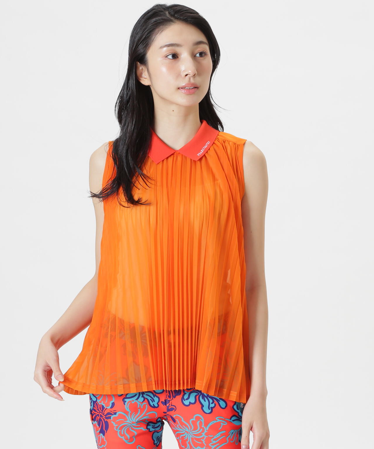 マットトリコットスリーブレスポロシャツ (WOMENS)
