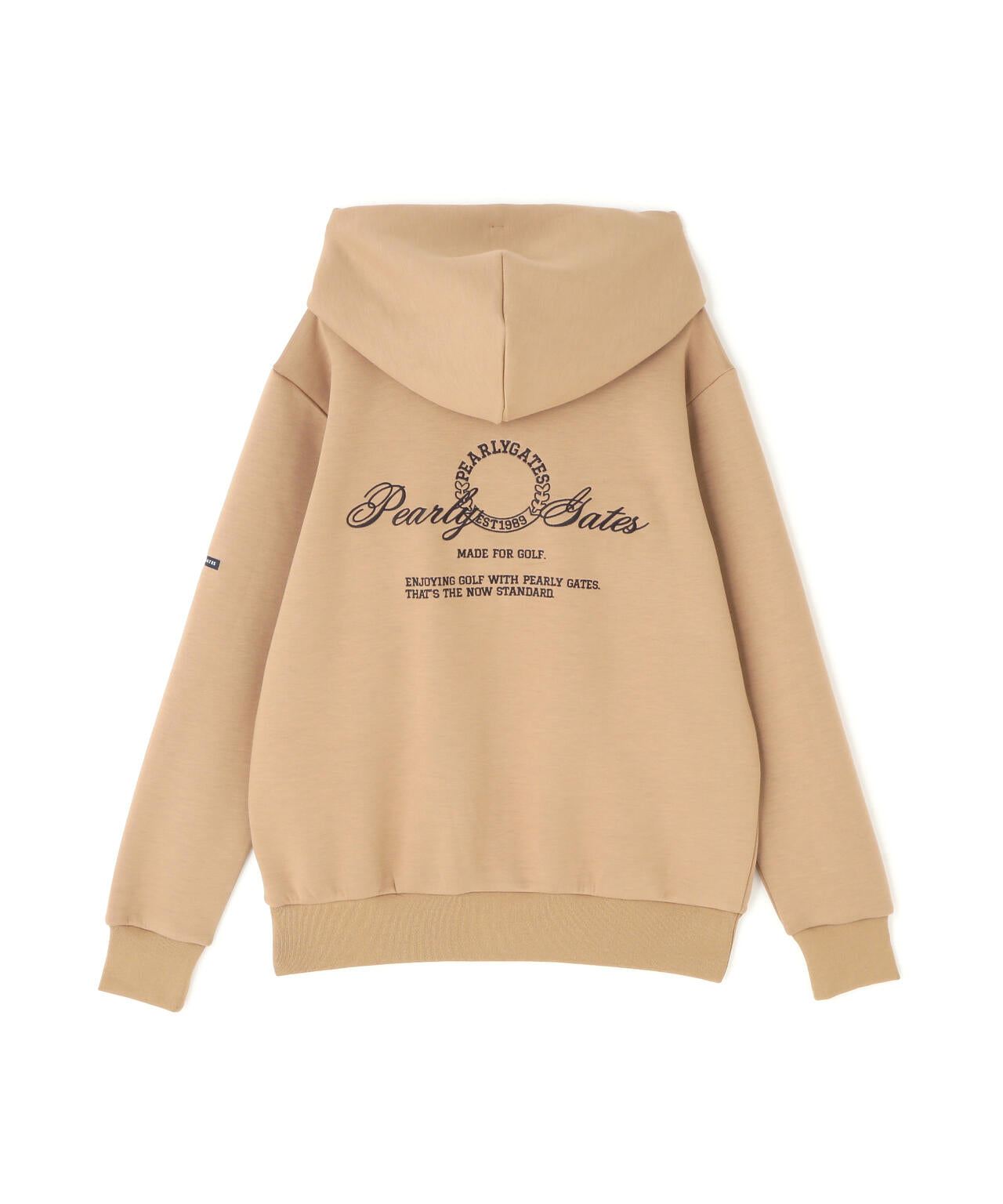 パーリーゲイツ フルジップ フーディー ベージュ サイズ0 ダンボール長袖トップス (WOMENS) | PEARLY GATES（パーリーゲイツ