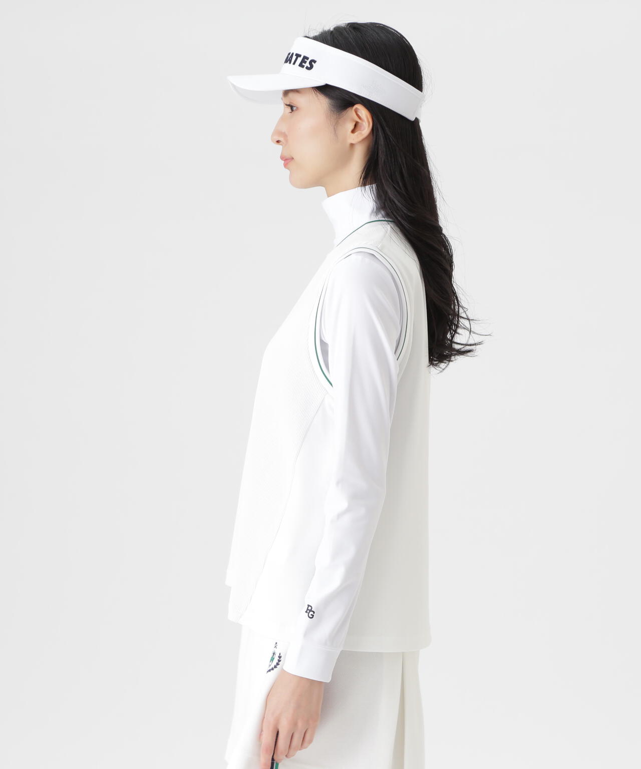 メッシュアンドメッシュVネックベスト (WOMENS) | PEARLY GATES