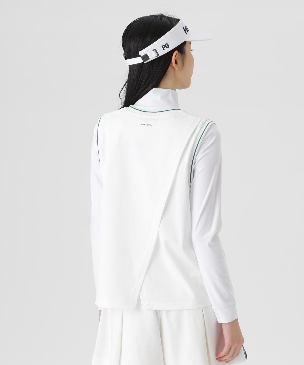 メッシュアンドメッシュVネックベスト (WOMENS) | PEARLY GATES
