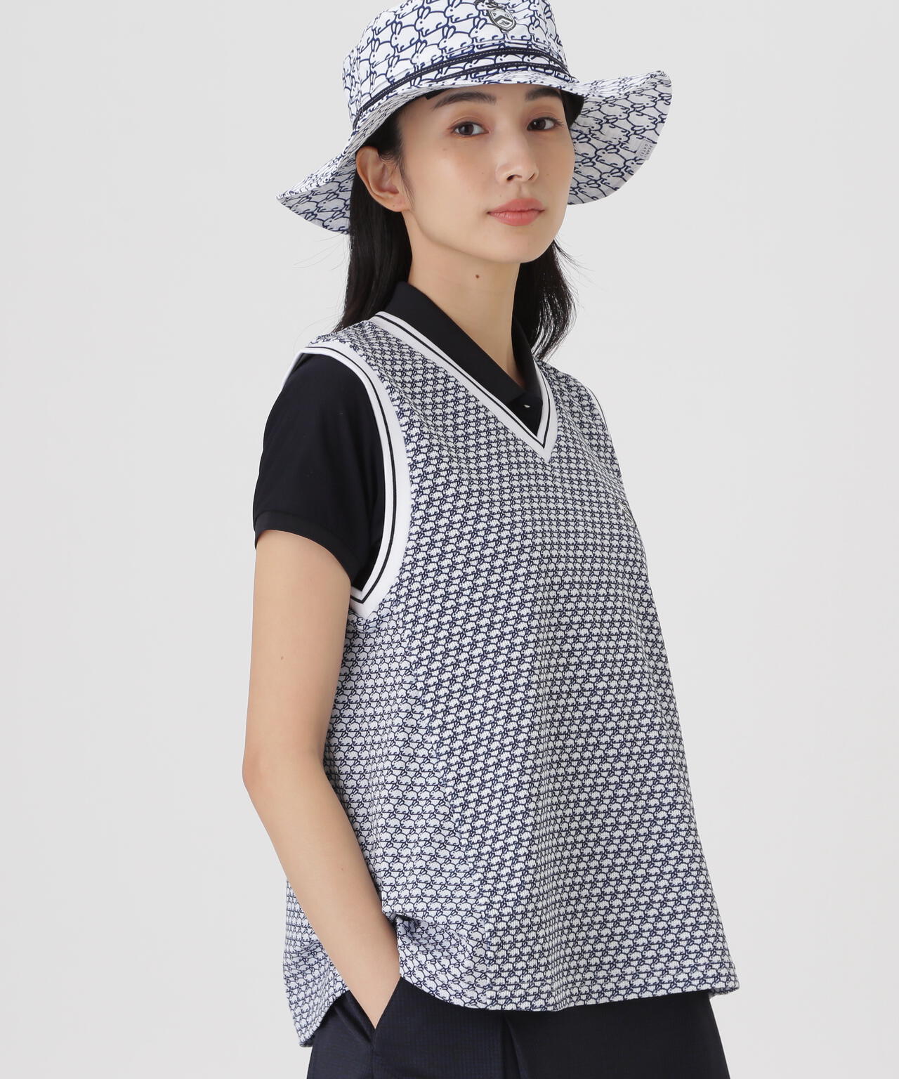 ✨美品✨45R ギマニット ペイズリー柄 ベスト コットン 洗える 春夏 ✨美品✨45R ギマニット ペイズリー柄 ベスト コットン 洗える 春夏