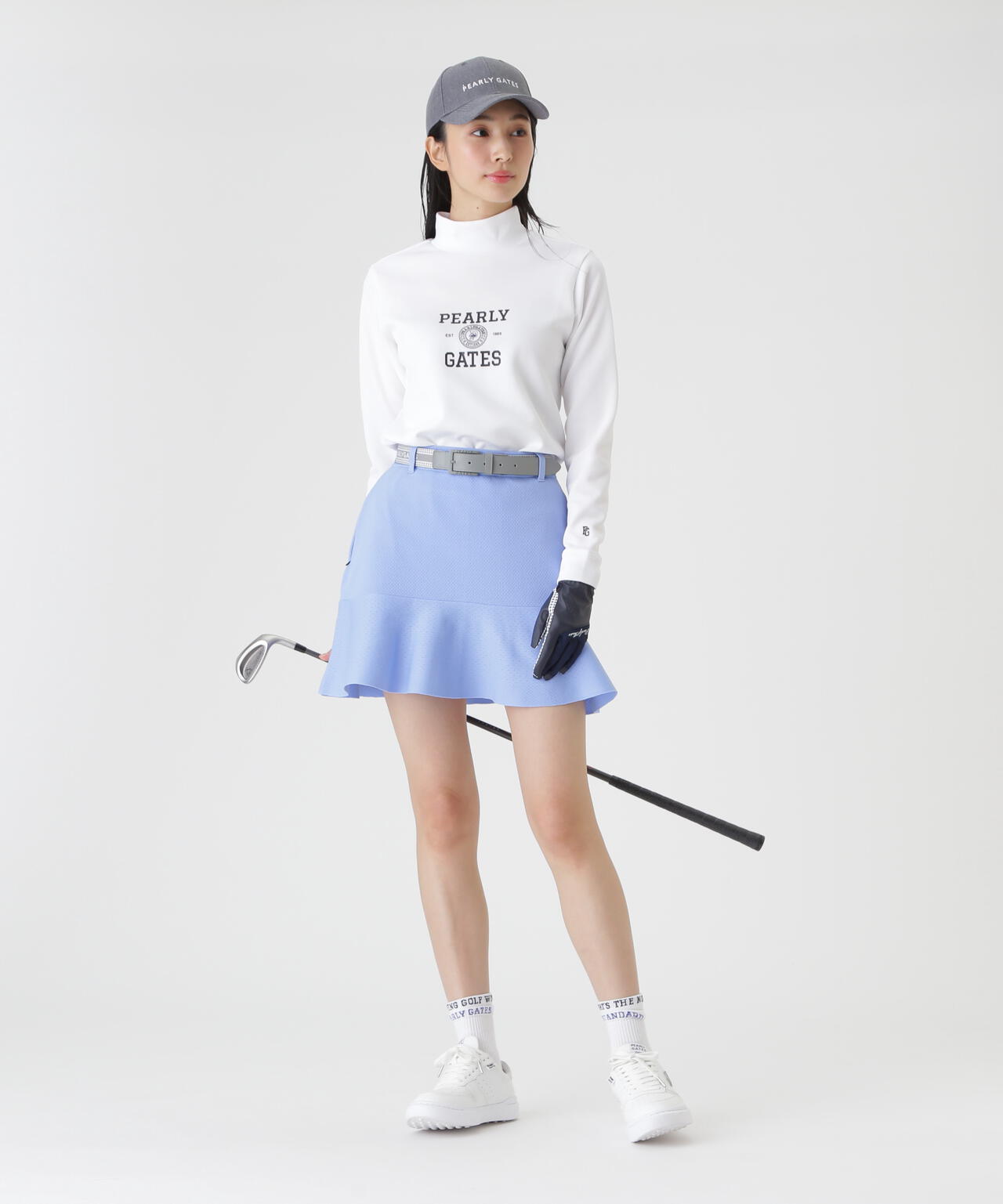 カノコダンボール長袖ハイネックカットソー (WOMENS) | PEARLY GATES