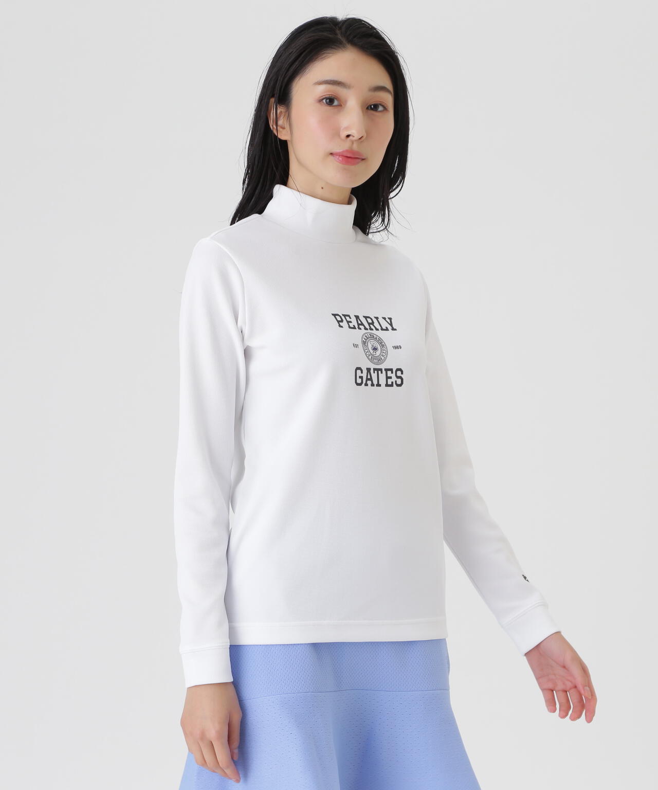 カノコダンボール長袖ハイネックカットソー (WOMENS) | PEARLY GATES