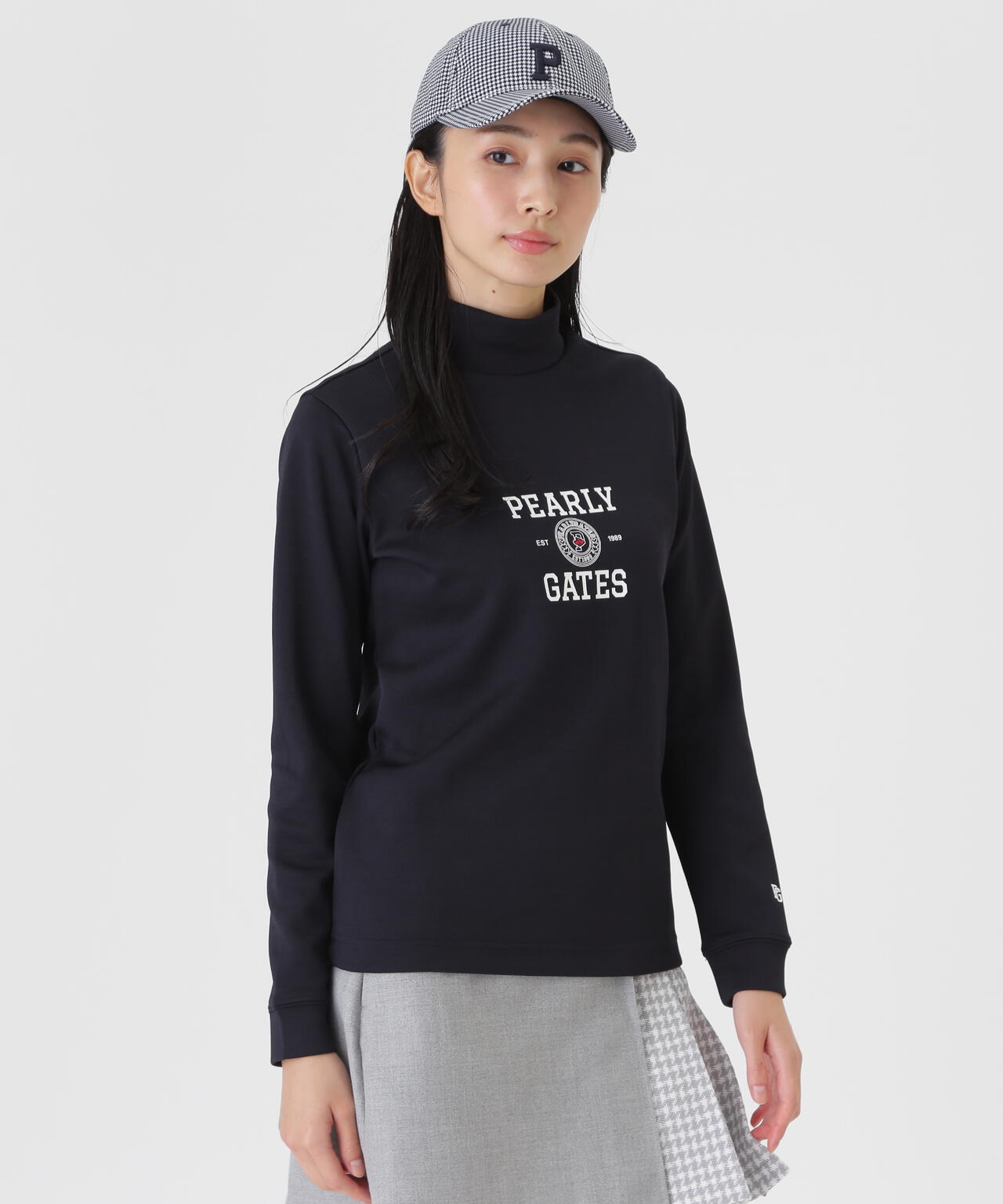 カノコダンボール長袖ハイネックカットソー (WOMENS) | PEARLY GATES