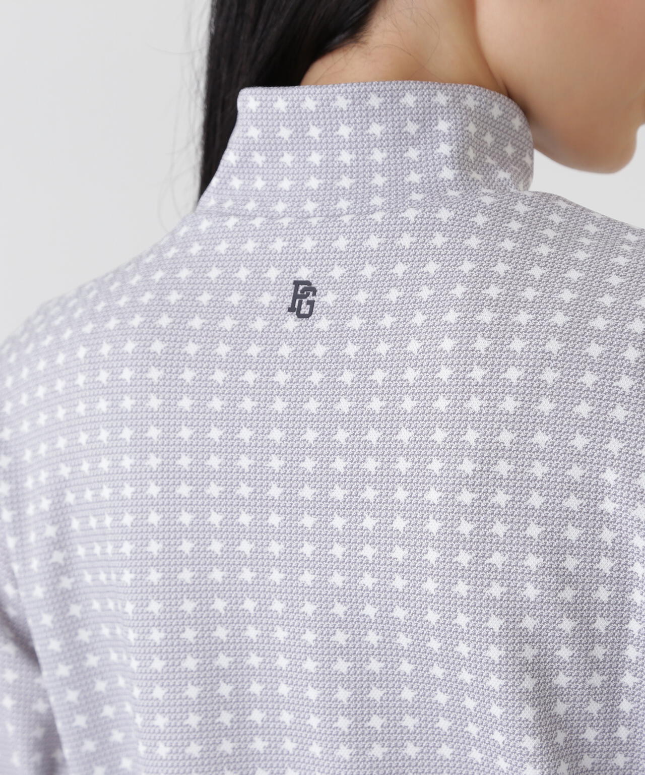 カノコダンボール長袖ハイネックカットソー ＜手裏剣千鳥柄＞ (WOMENS