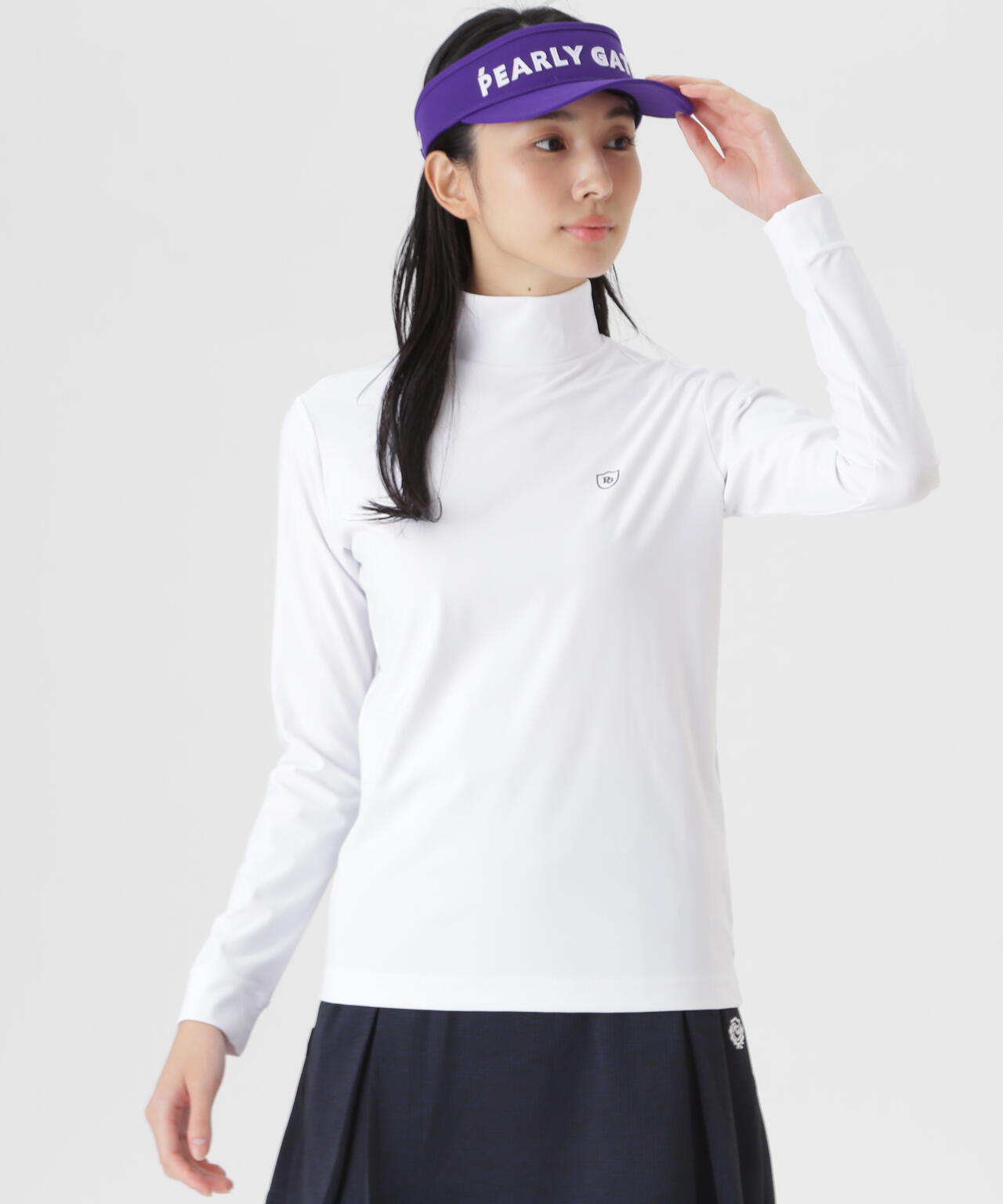 トゥルーボーテトリコットストレッチ長袖ハイネックカットソー (WOMENS